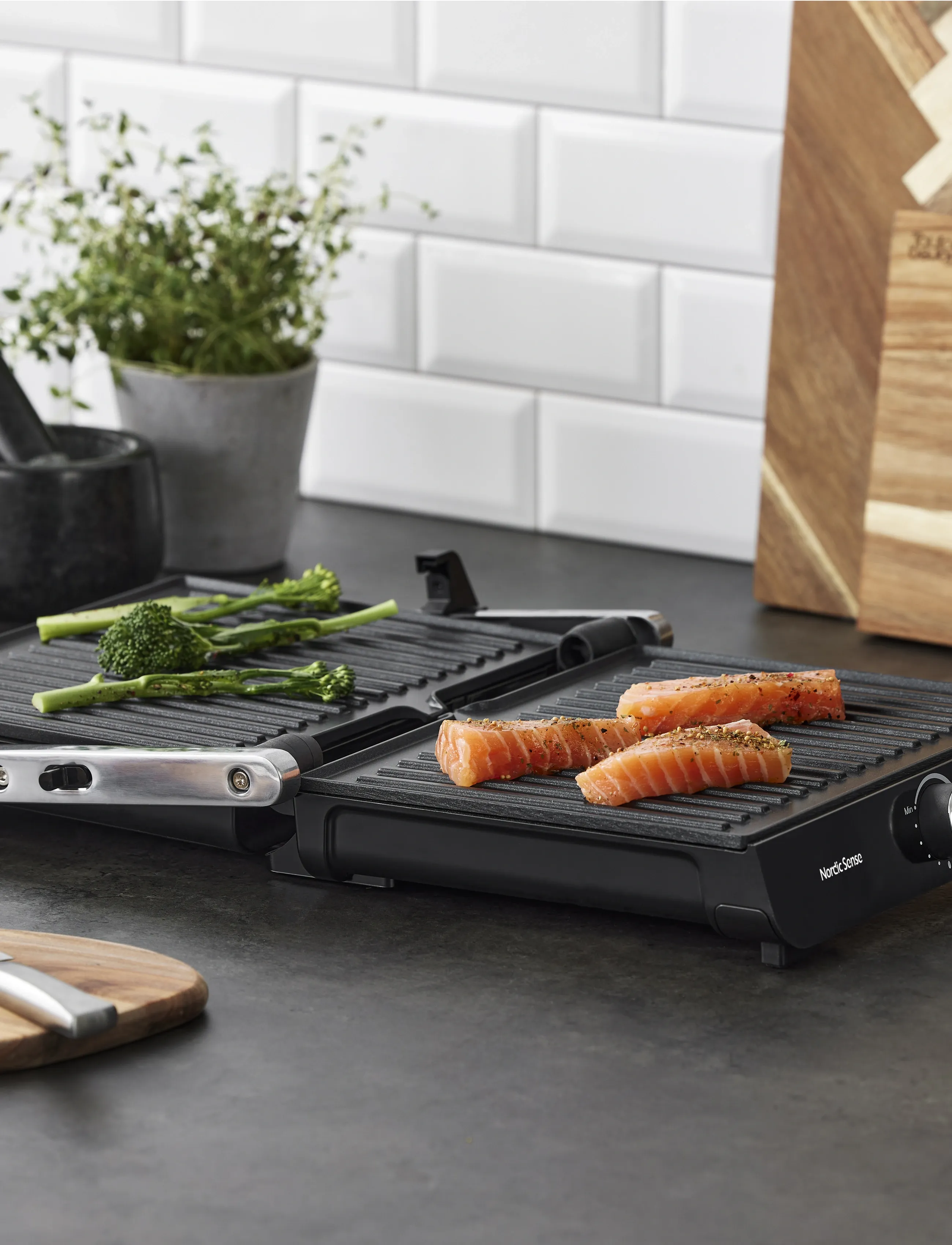 Nordic Sense - Panini grill 2000 watt - tischgrills - svart - 2