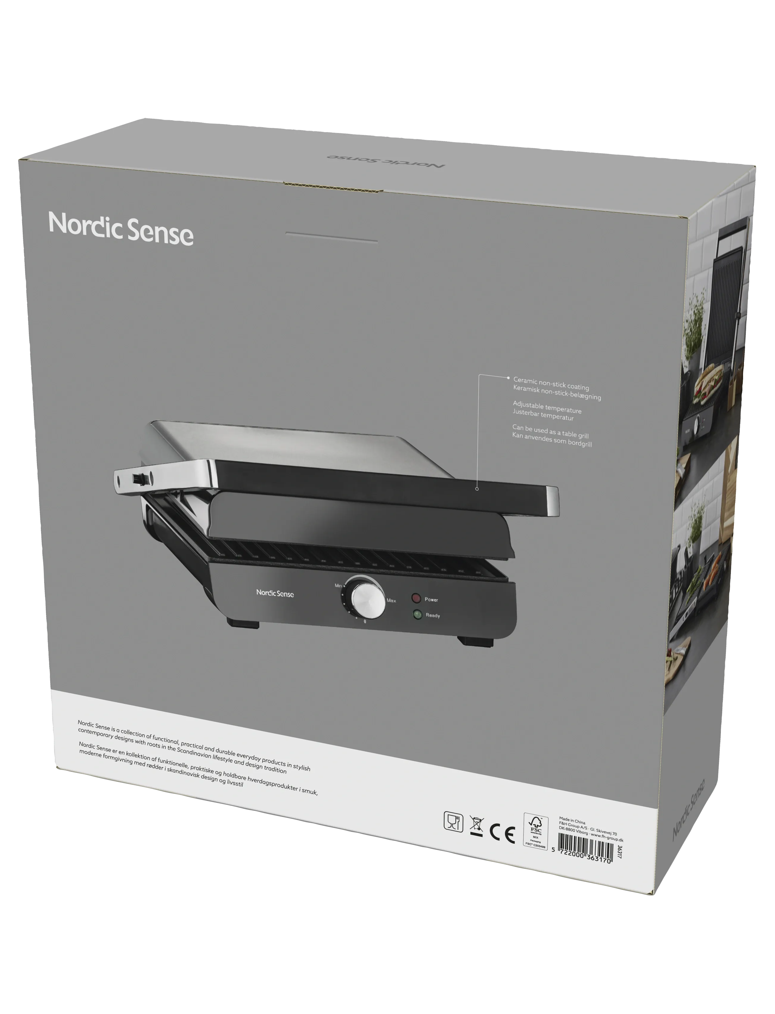 Nordic Sense - Panini grill 2000 watt - tischgrills - svart - 4