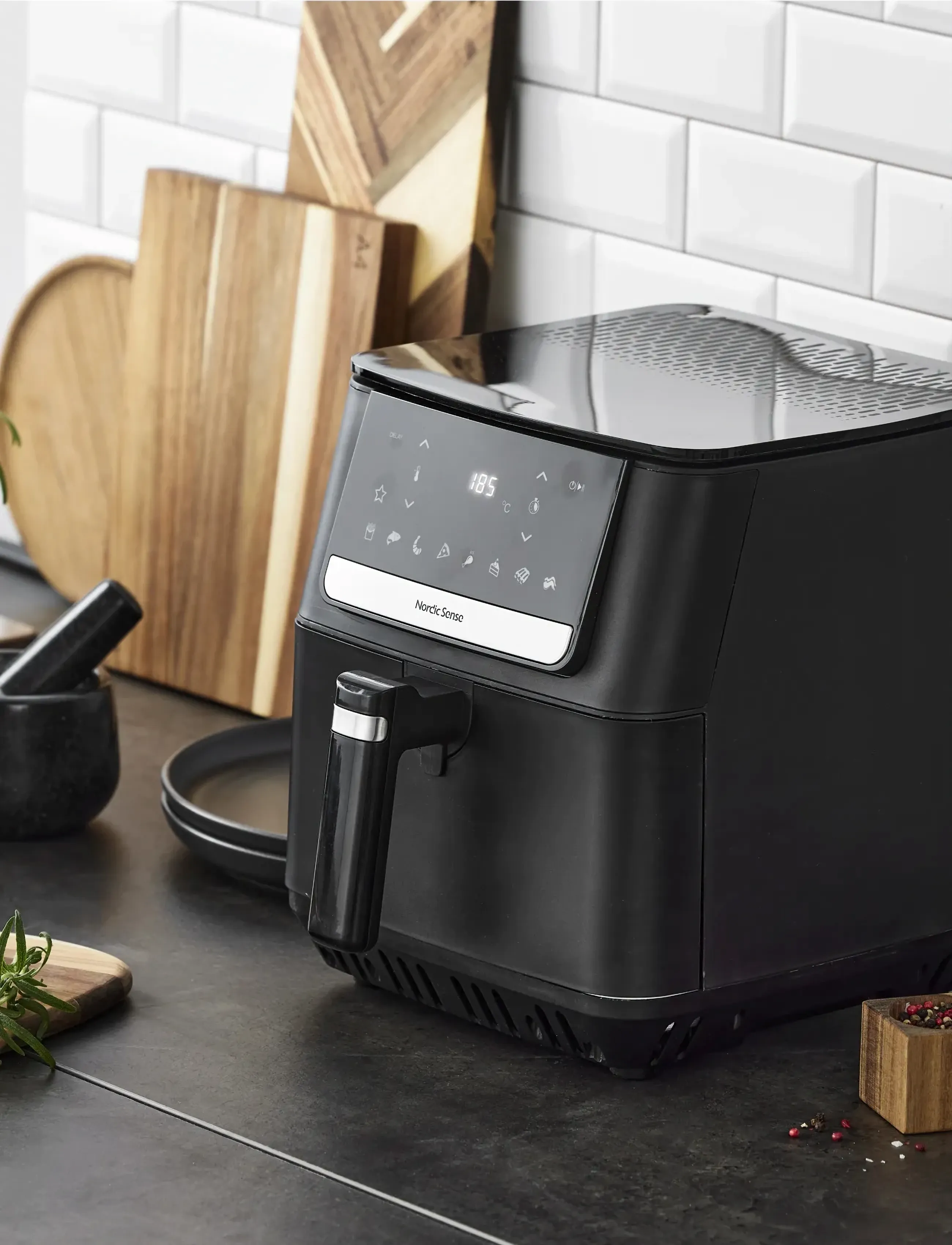 Nordic Sense - Airfryer 1800 watt - svart - 1