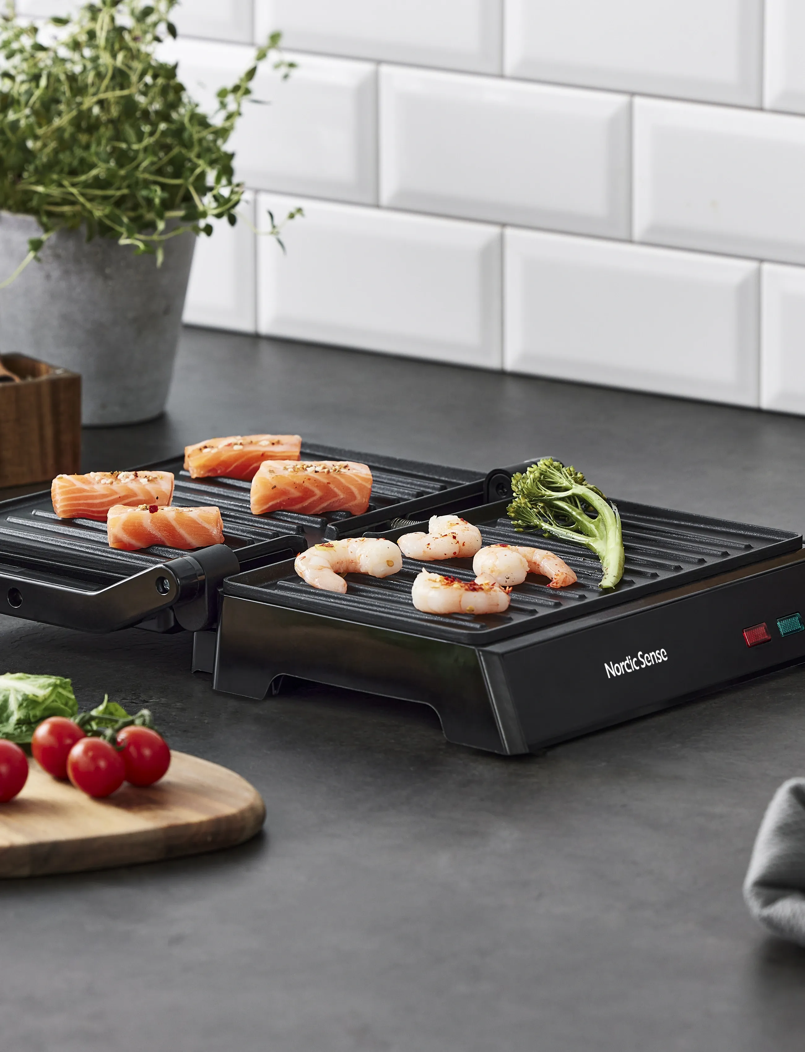 Nordic Sense - Mini panini grill 1000 watt - tafelgrills - svart - 1