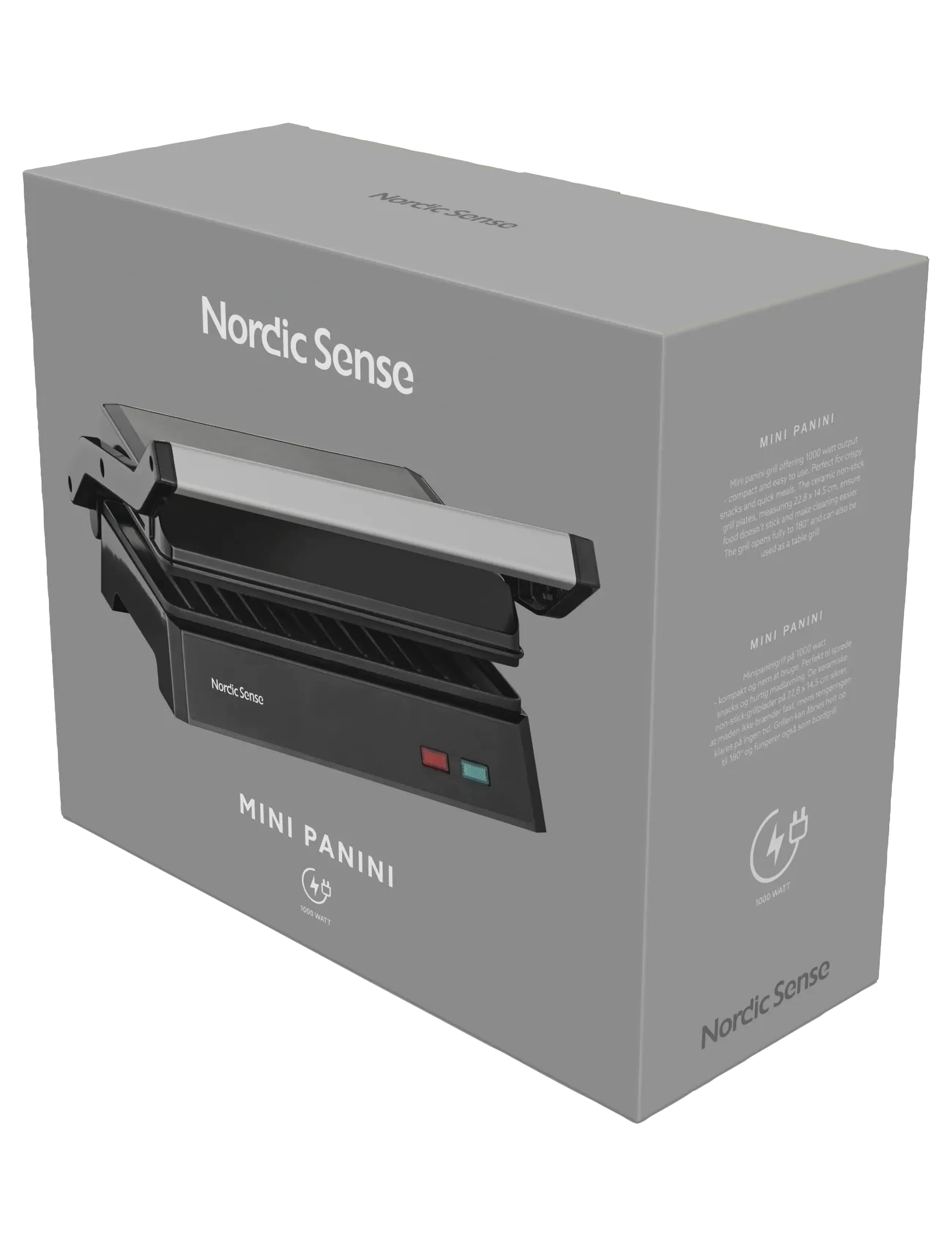 Nordic Sense - Mini panini grill 1000 watt - tafelgrills - svart - 2