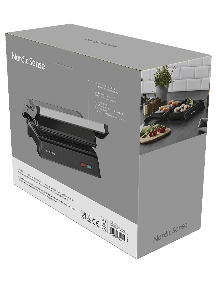 Nordic Sense - Mini panini grill 1000 watt - tischgrills - svart - 3