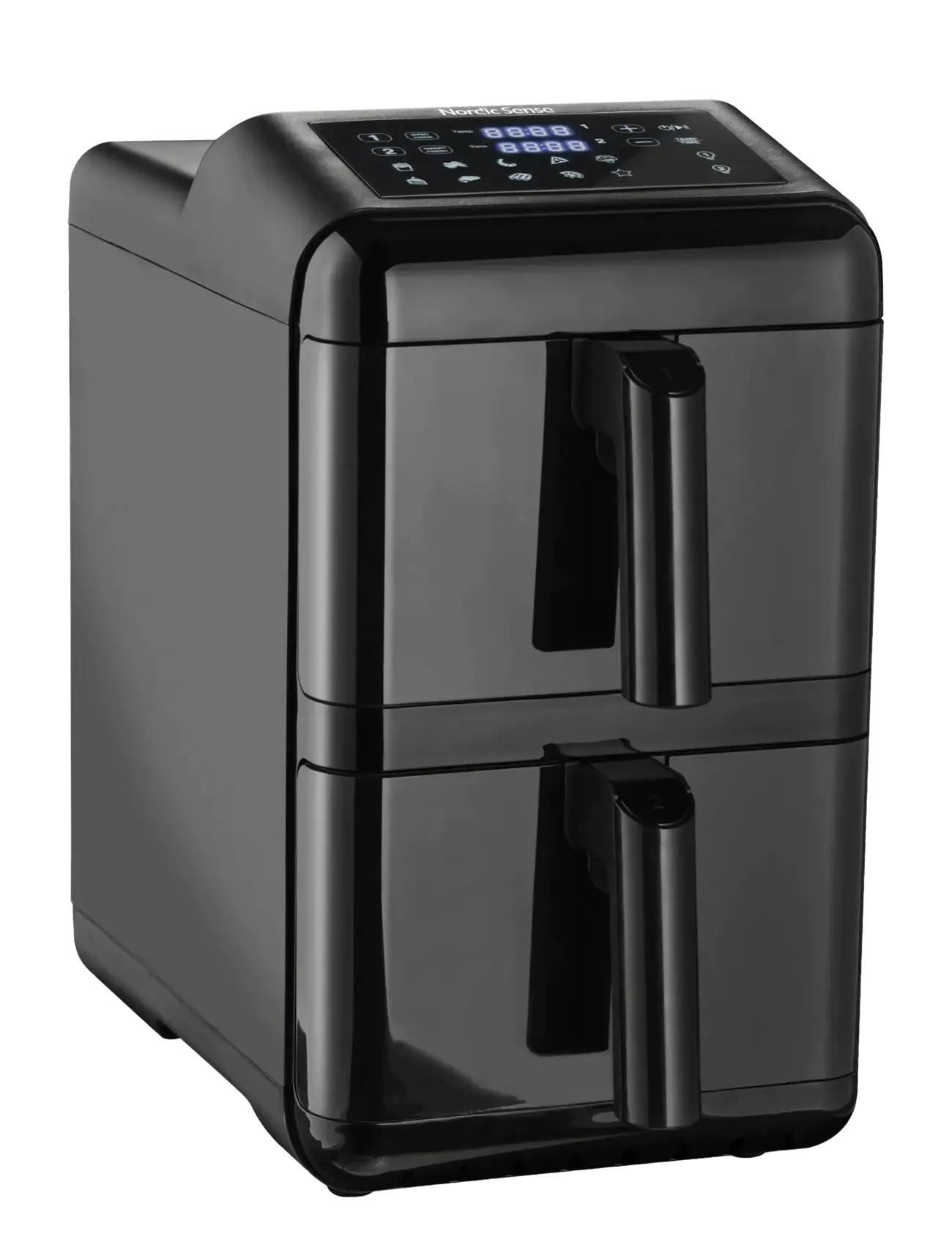Nordic Sense Airfryer Double Stack 2900 Watt, Airfryer, Sort, Str: 11.6 LITER x 42.9