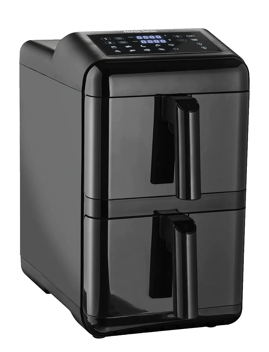 Nordic Sense - Airfryer double stack 2900 watt - kuumaõhufritüürid - svart - 1
