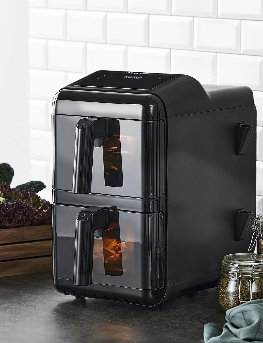 Nordic Sense - Airfryer double stack 2900 watt - kuumaõhufritüürid - svart - 0