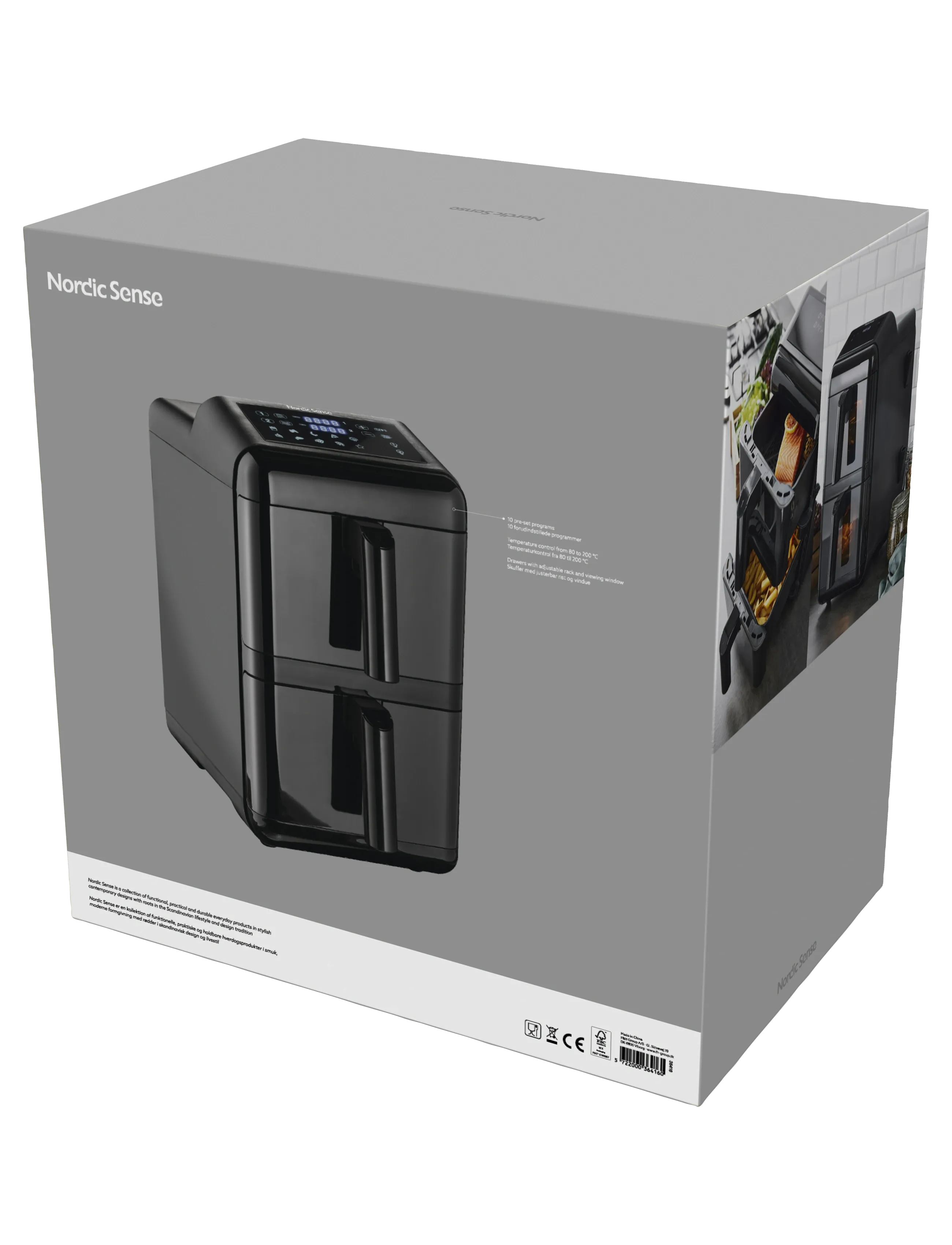 Nordic Sense - Airfryer double stack 2900 watt - airfryers - svart - 4