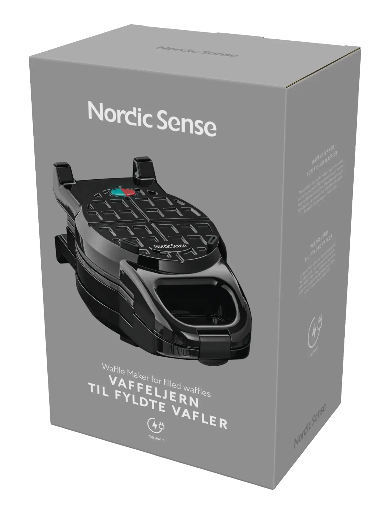 Nordic Sense - Stuffed waffle maker 700 watt Black - weitere küchengeräte - black - 2