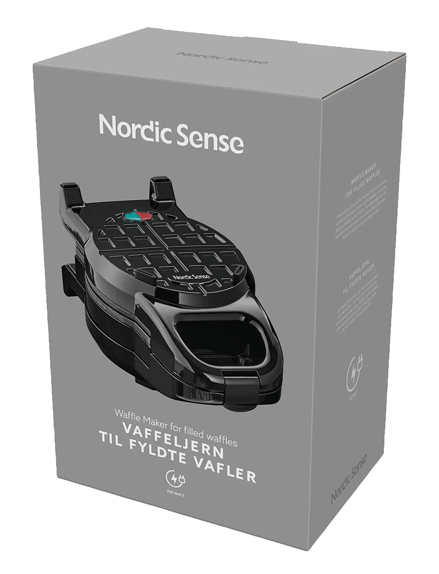 Nordic Sense - Stuffed waffle maker 700 watt Black - weitere küchengeräte - black - 2