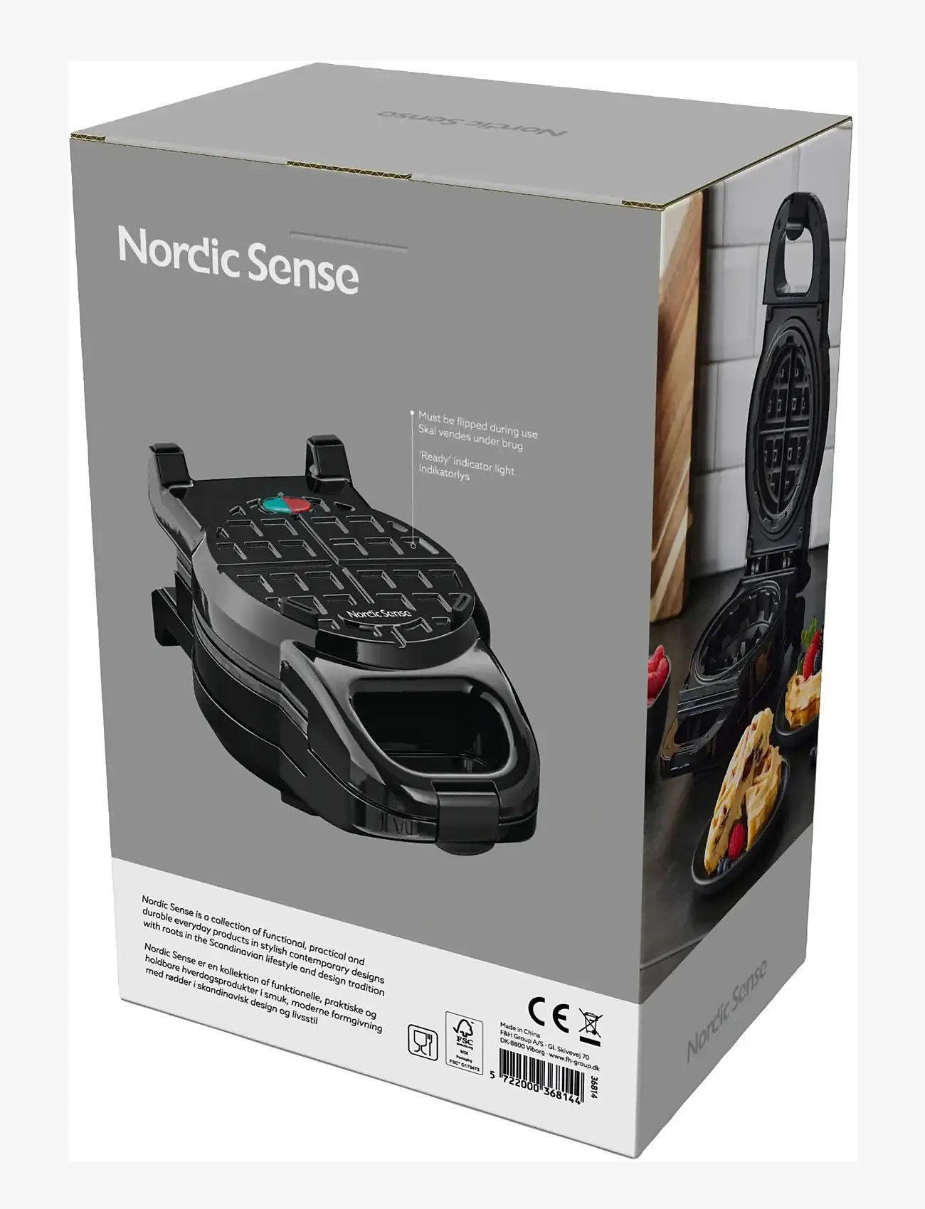 Nordic Sense - Stuffed waffle maker 700 watt Black - weitere küchengeräte - black - 3