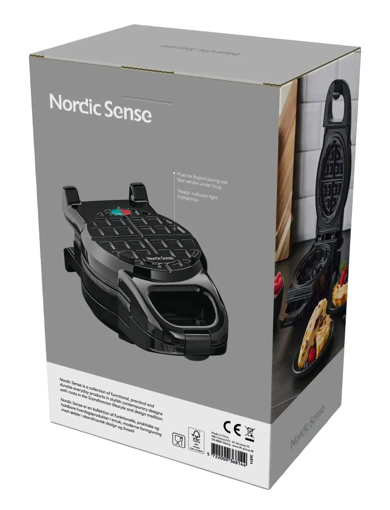 Nordic Sense - Stuffed waffle maker 700 watt Black - weitere küchengeräte - black - 3