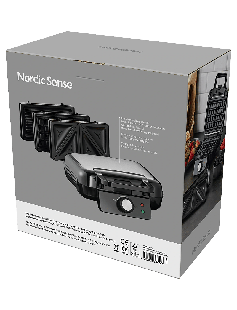 Nordic Sense - Snack maker 1000 watt - tischgrills - svart - 5