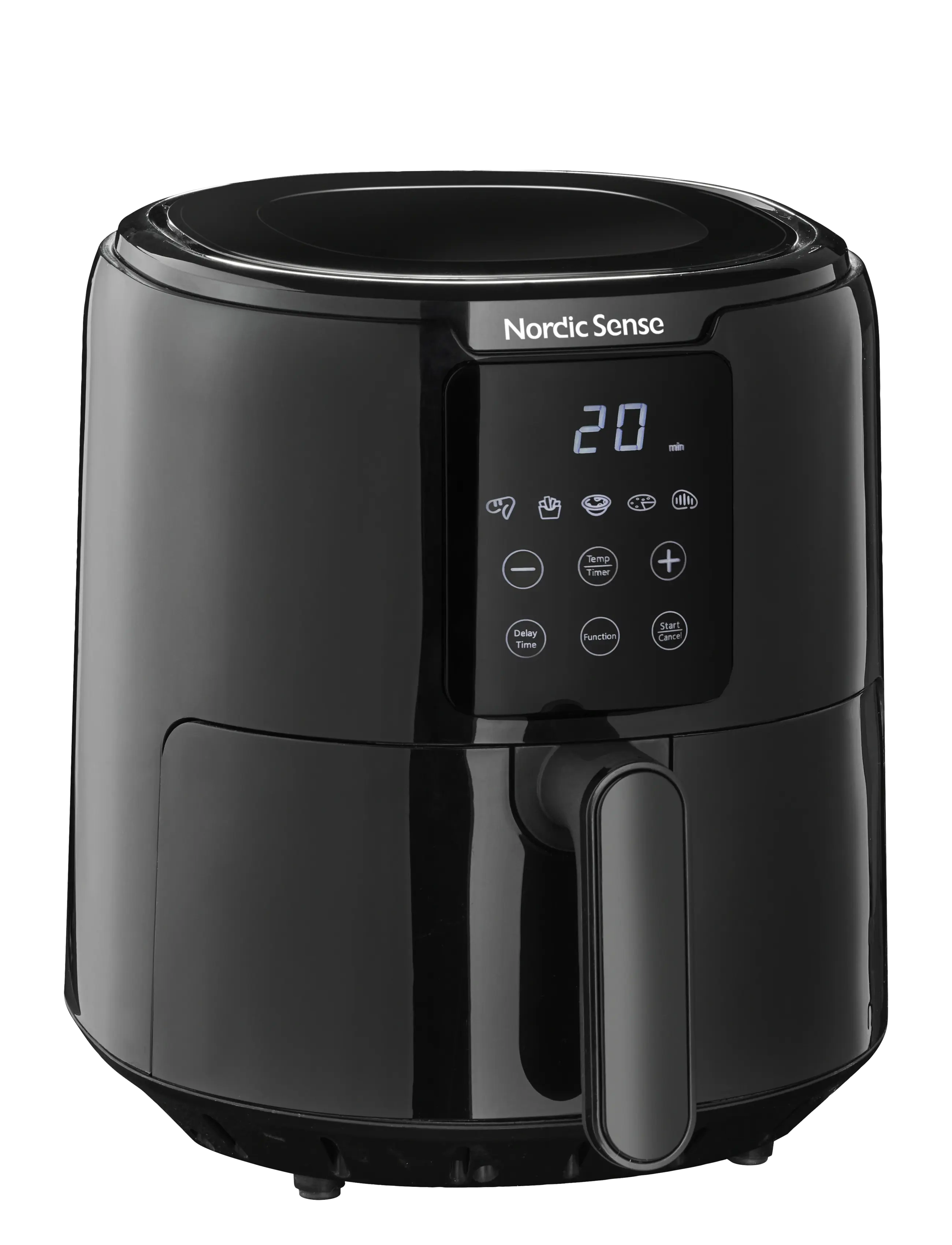 Nordic Sense Airfryer 1300 watt - Visa allt - SVART / grey
