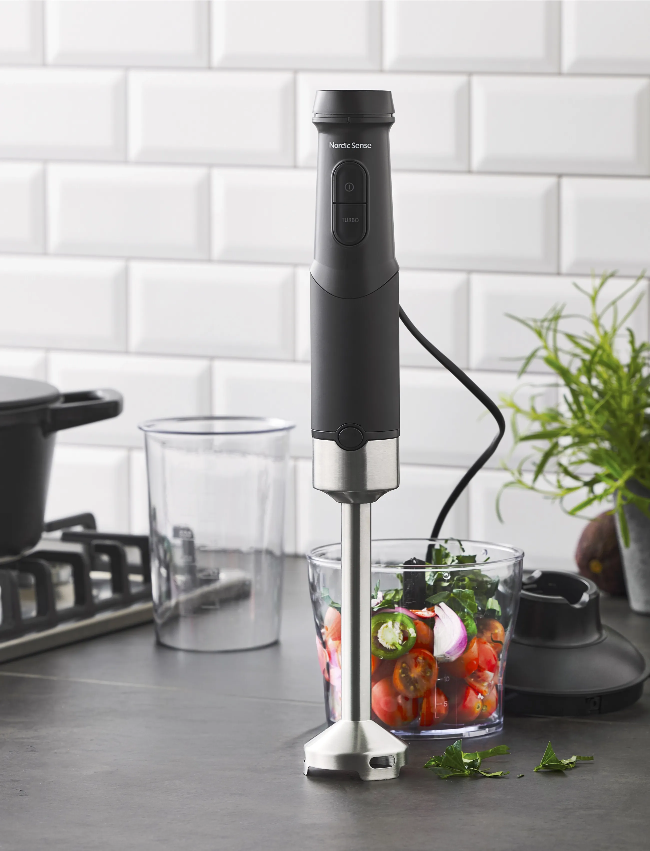 Nordic Sense Stavblendersæt, One Size, Kitchen Appliances, Schwarz - Hand Blenders, Homeware