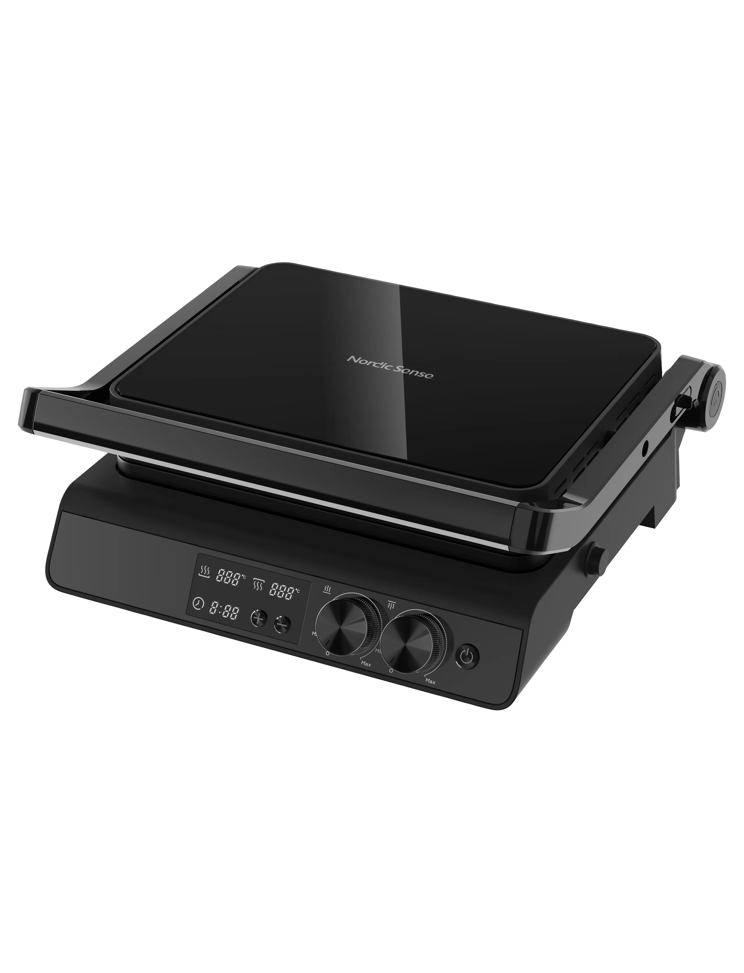 Nordic Sense - Digital panini grill - tabletop grills - black - 3