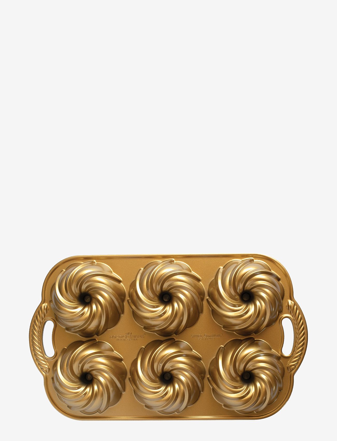 Nordic Ware - Swirl Bundtlette Pan - küpsise- ja koogivormid - gold - 0