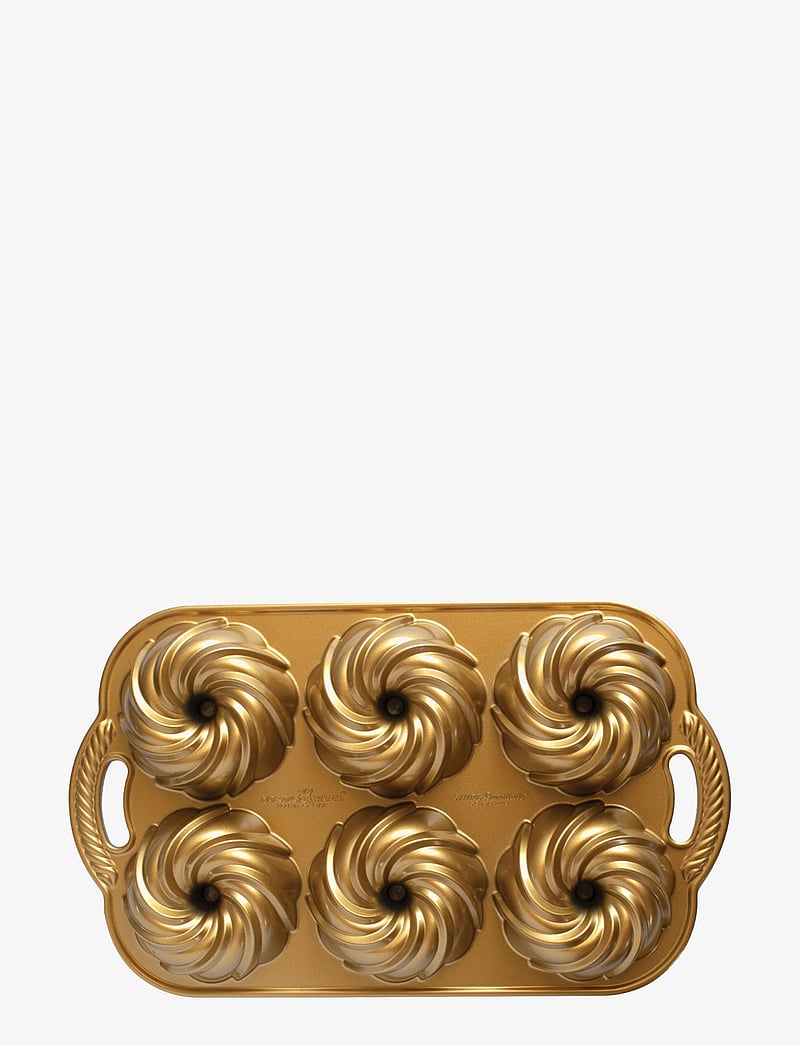 Nordic Ware - Swirl Bundtlette Pan - küpsise- ja koogivormid - gold - 0