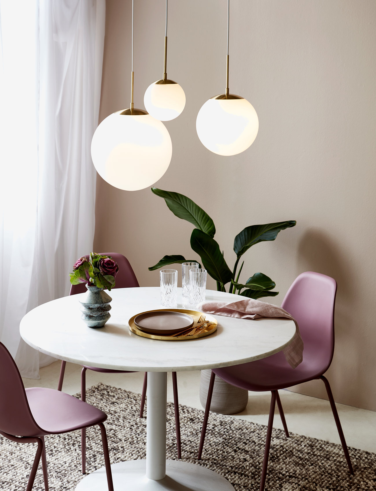Nordlux - Grant 25 / Pendant - rippvalgustid - brass/opal - 2