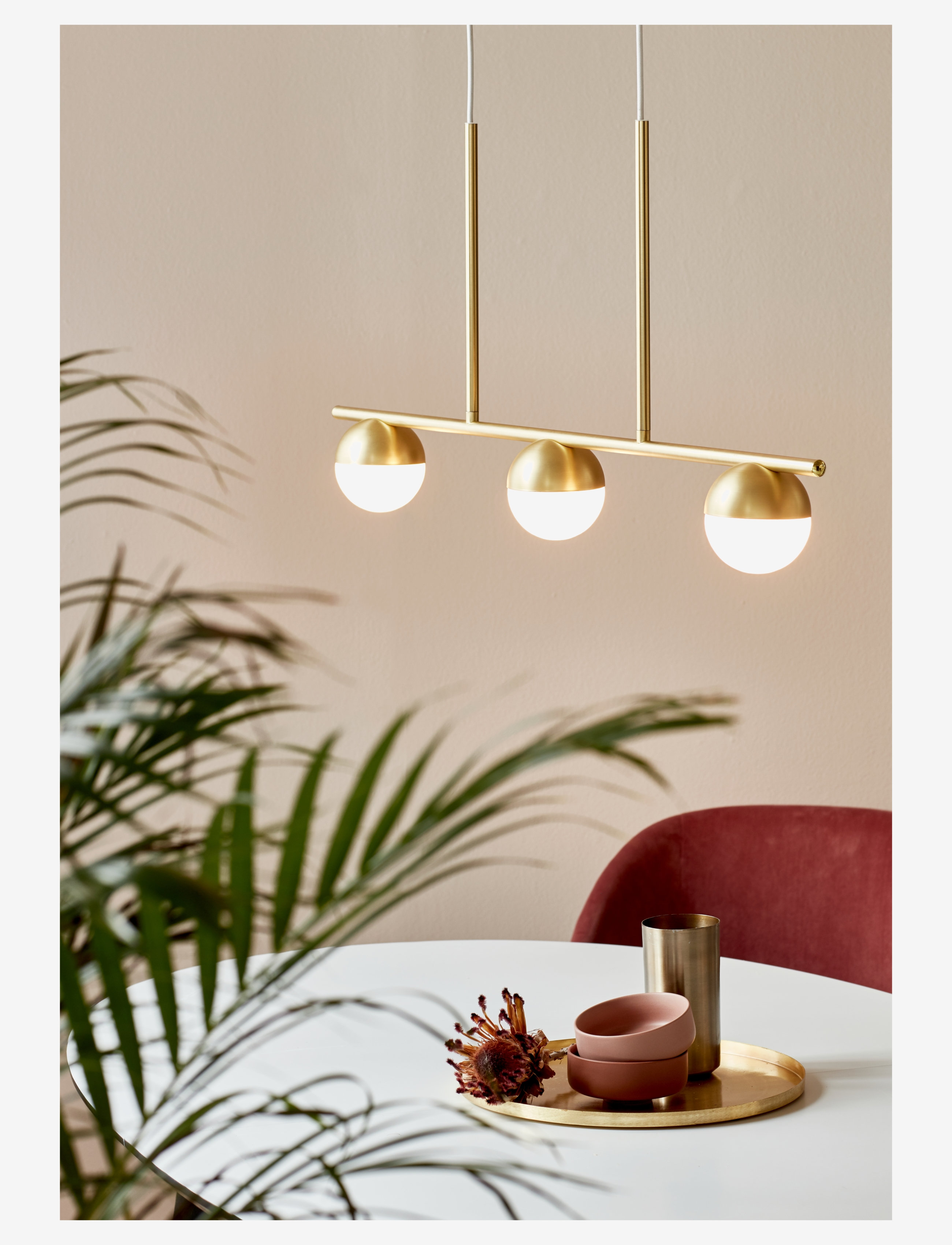 Nordlux - Contina / 3-Pendant - riippuvalaisimet - brass/opal - 3