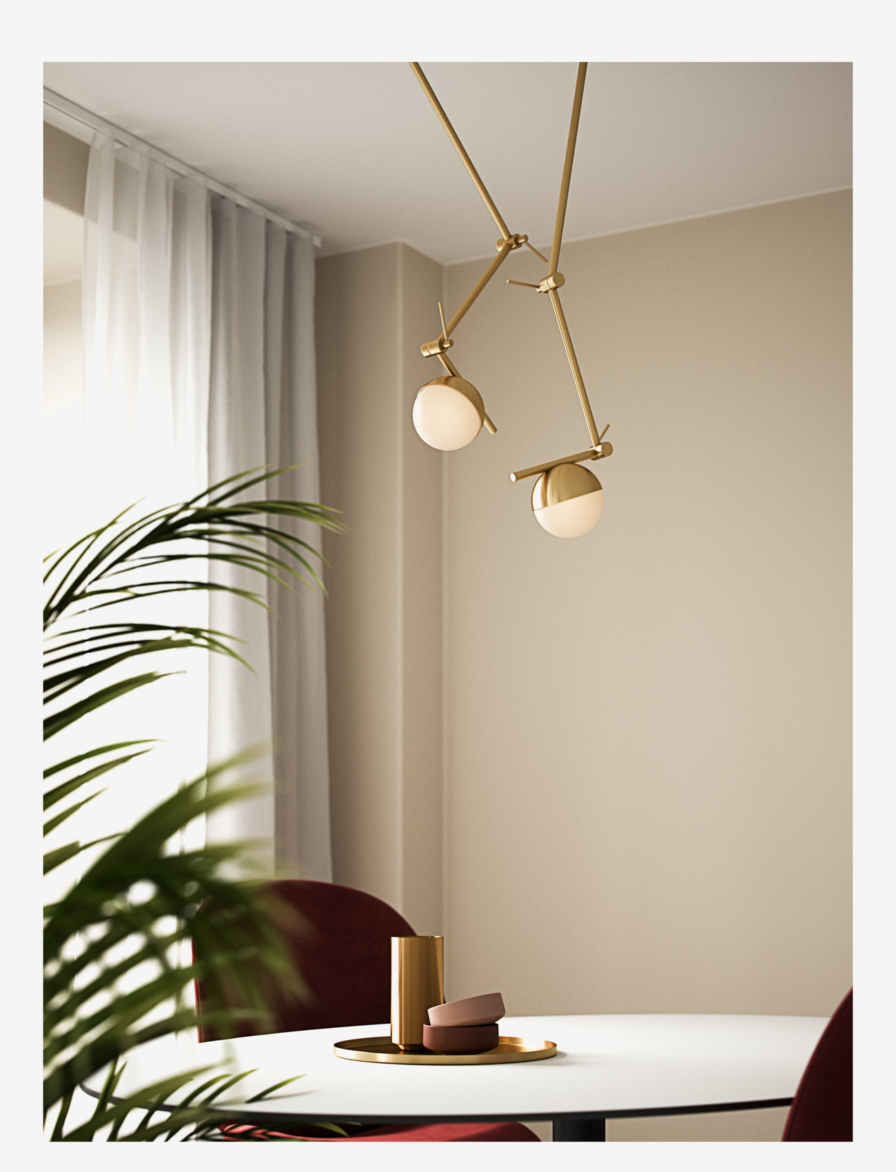 Nordlux - Contina / Wall Ceiling - wandleuchten - brass/opal - 3