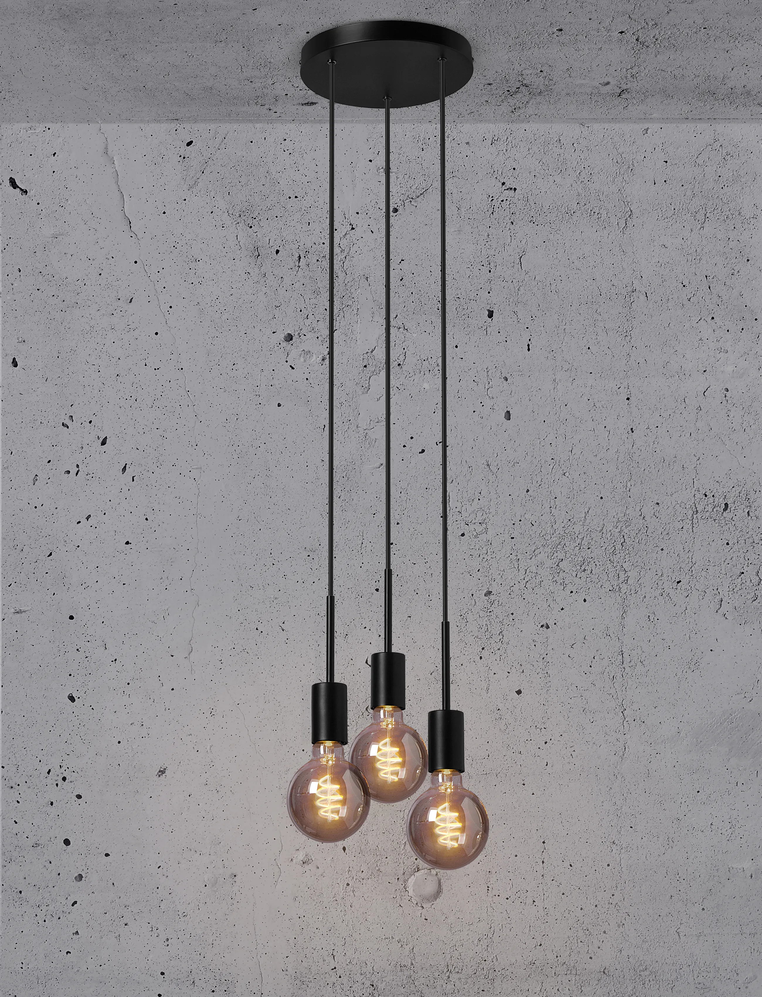 Nordlux Paco |3 – Pendel, One Size, Ceiling Lamps, Schwarz - Pendant Homeware