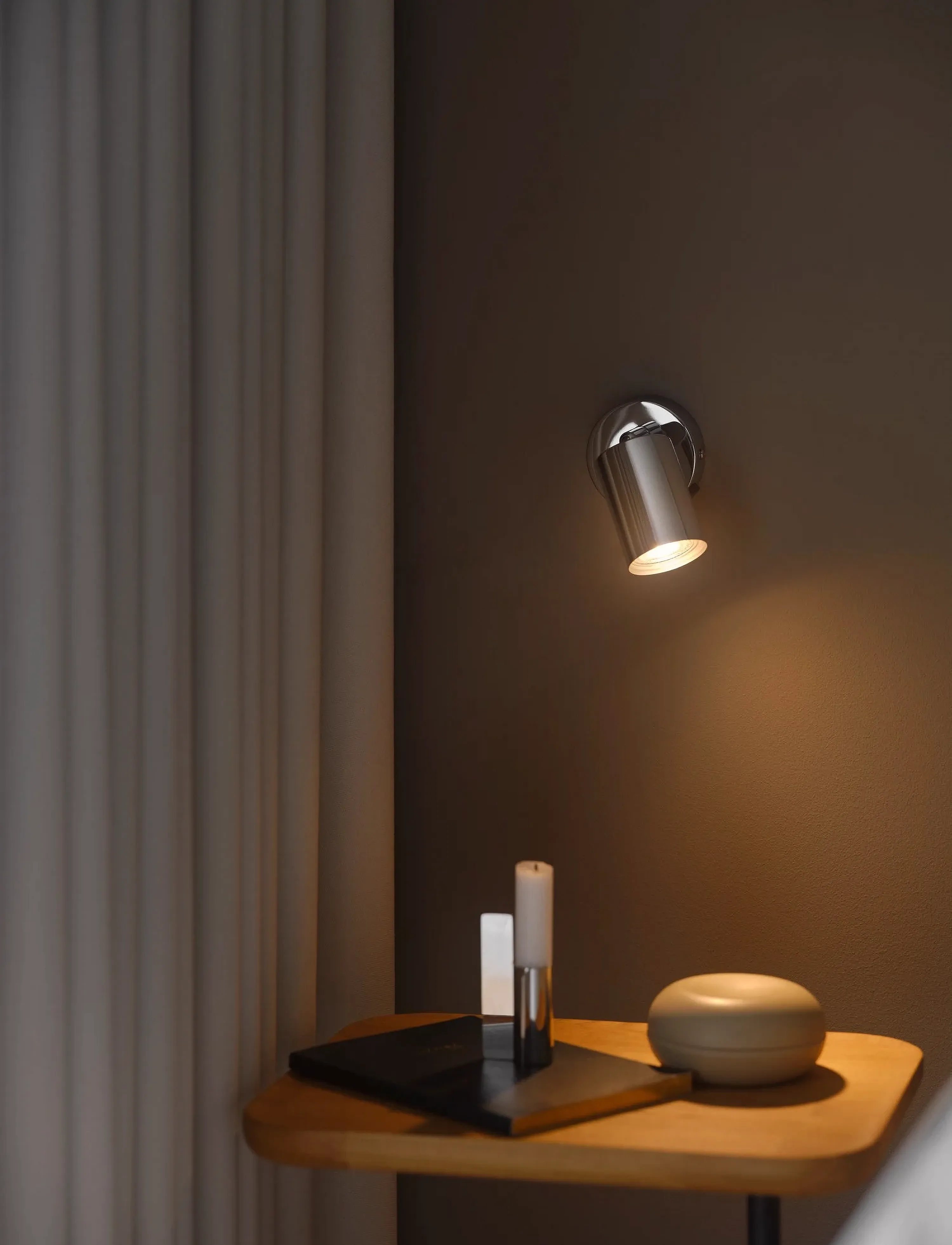 Nordlux Explore | Væglampe, Ø 8 cm, Silver, Lamper > Væglamper, Unisex