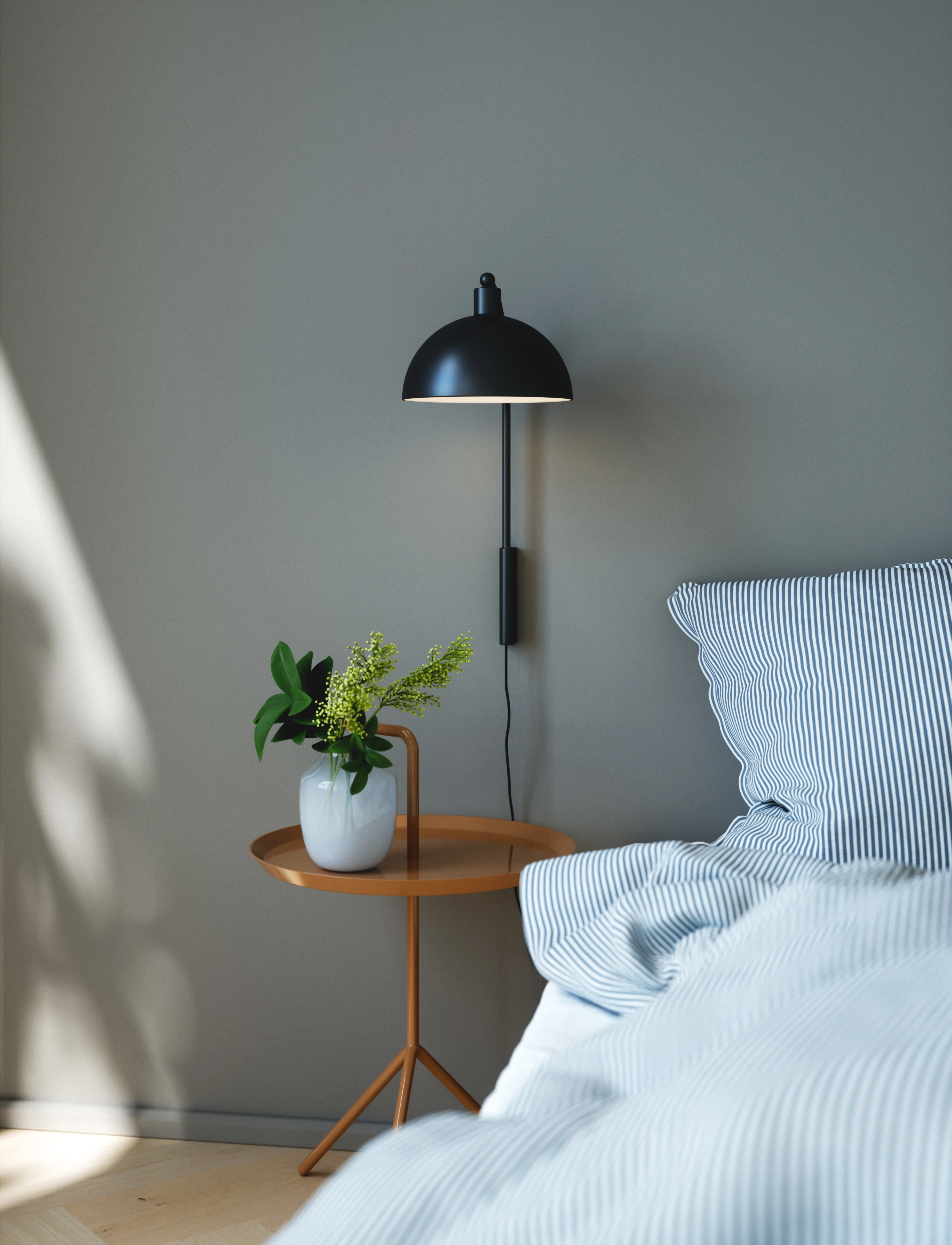 Nordlux Ellen 20 | Væglampe | Sort, Ø20X43.0 cm, Black, Lamper > Væglamper, Unisex