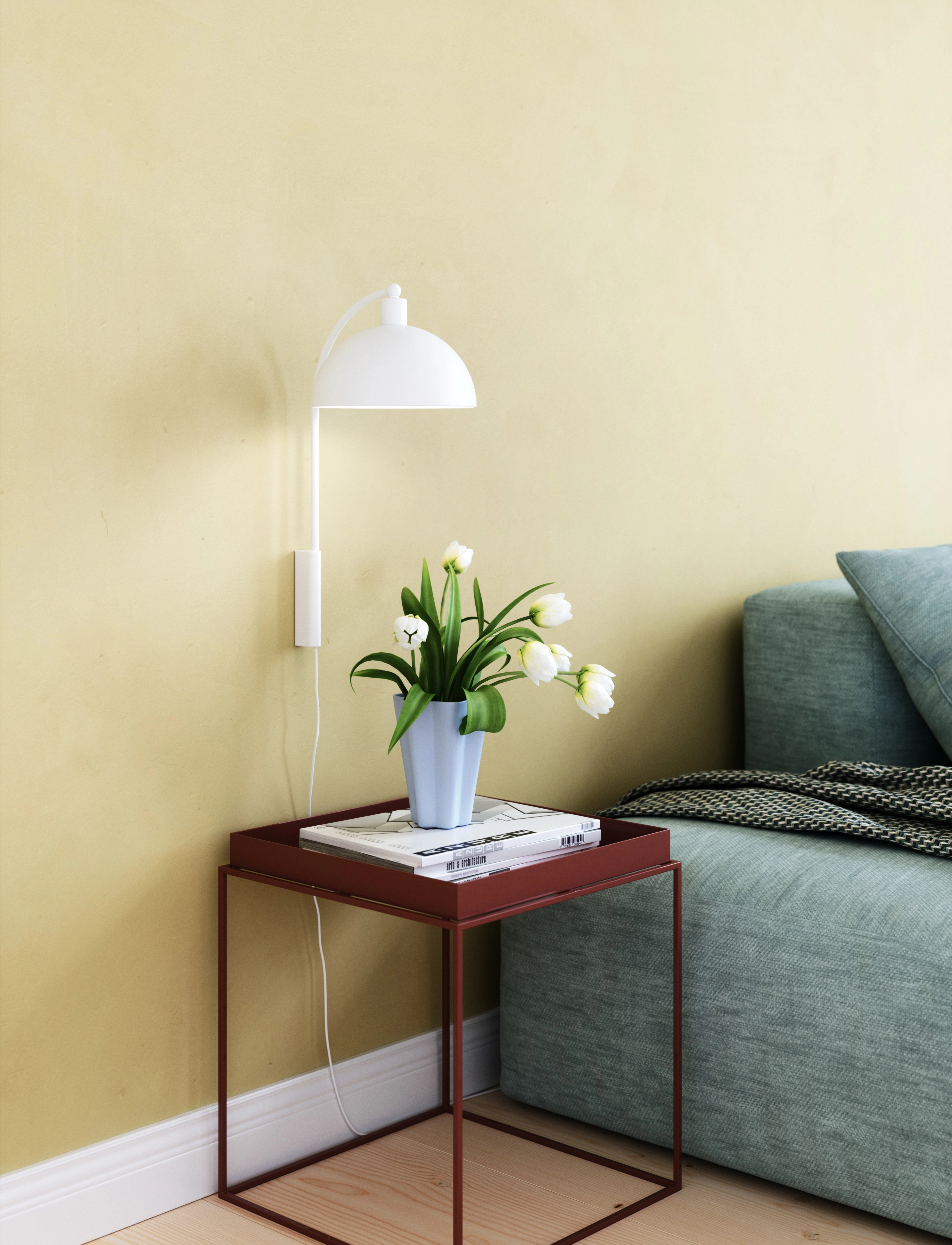 Nordlux Ellen 20 | Væglampe Hvid, Ø20X43.0 cm, Lamps, Weiß - Wall Homeware
