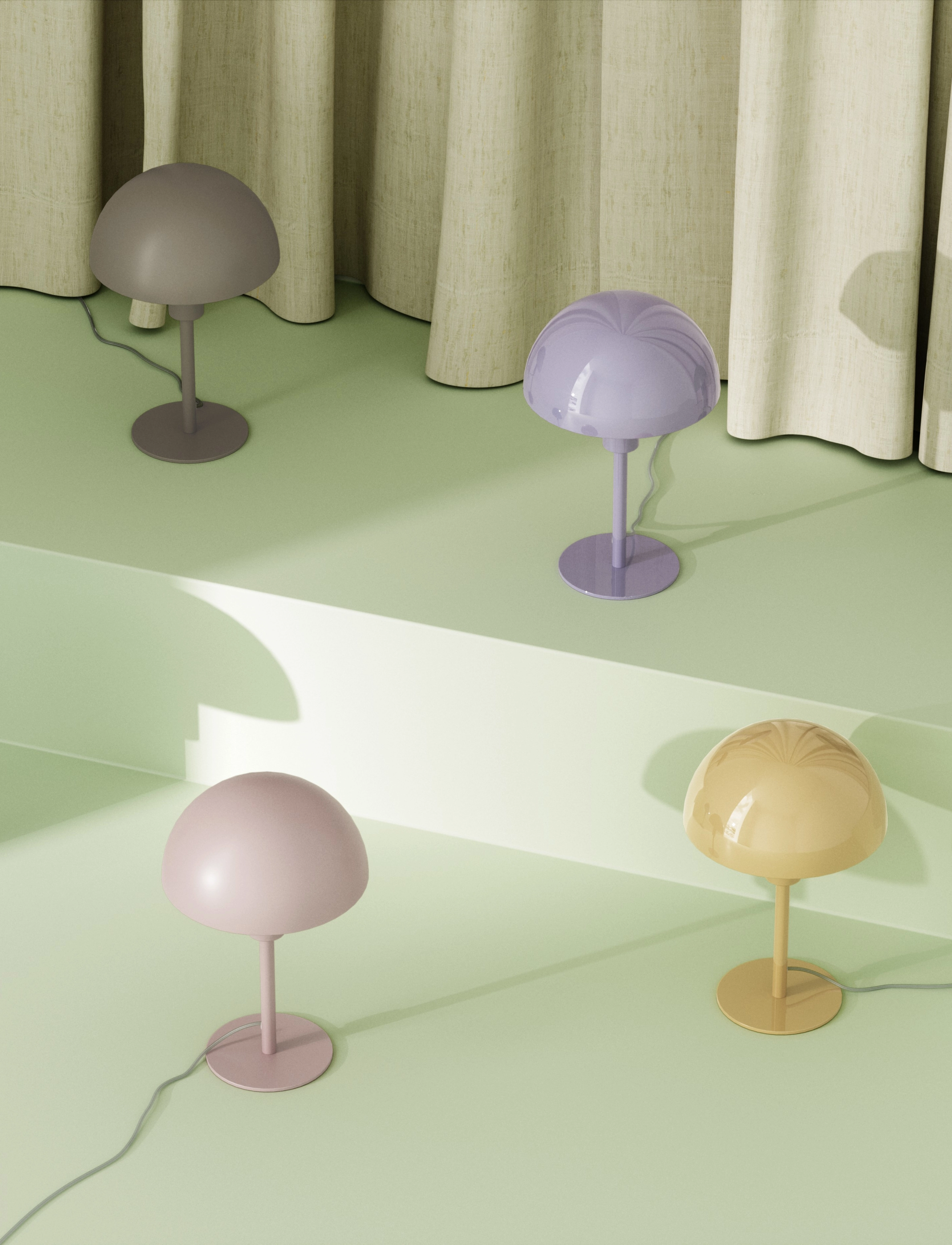 Nordlux Ellen Mini | Bordlampe | Støvet Grøn, H:25 cm, Green, Lamper > Bordlamper, Unisex
