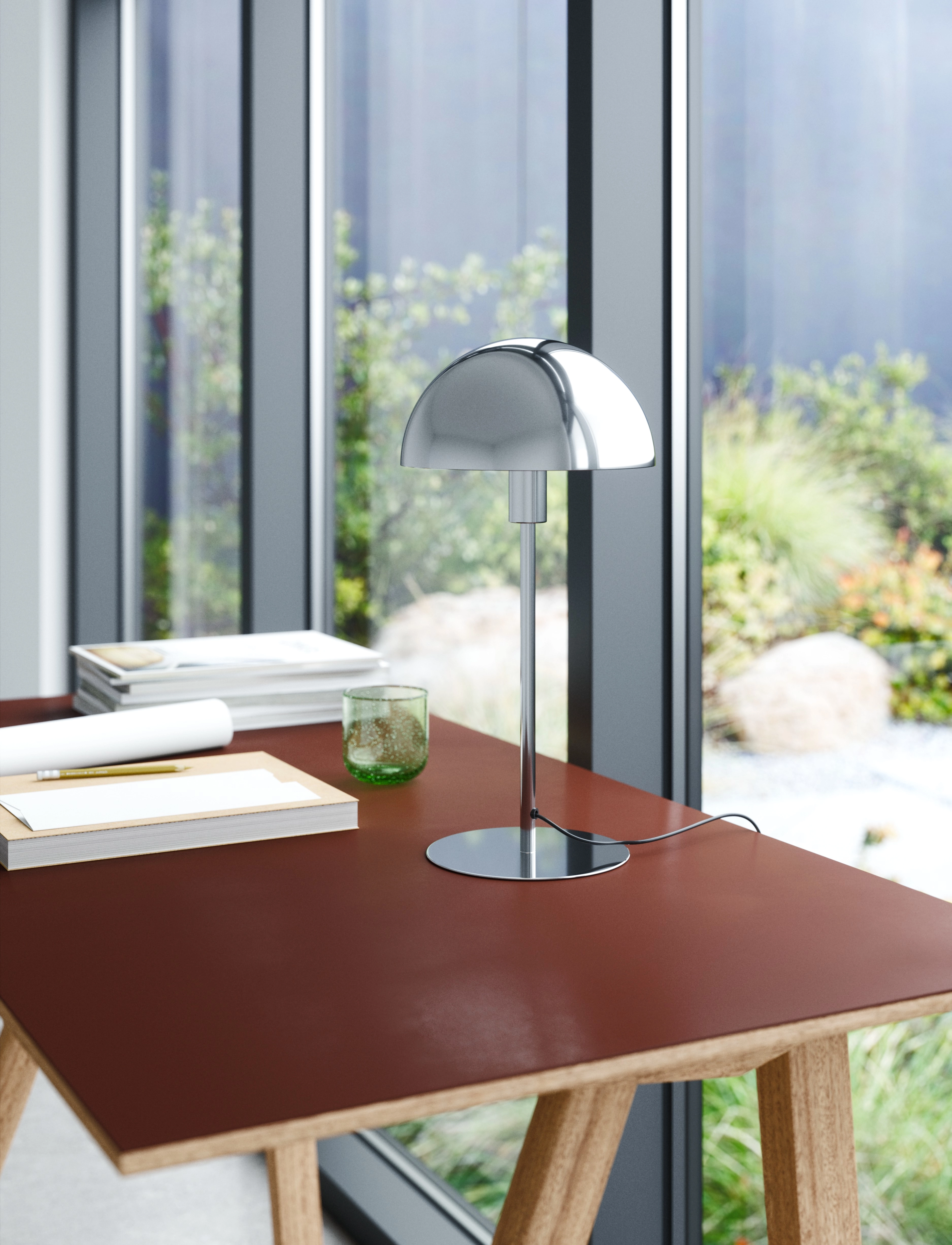 Nordlux Ellen 20 | Bordlampe | Krom, H:40 cm, Silver, Lamper > Bordlamper, Unisex