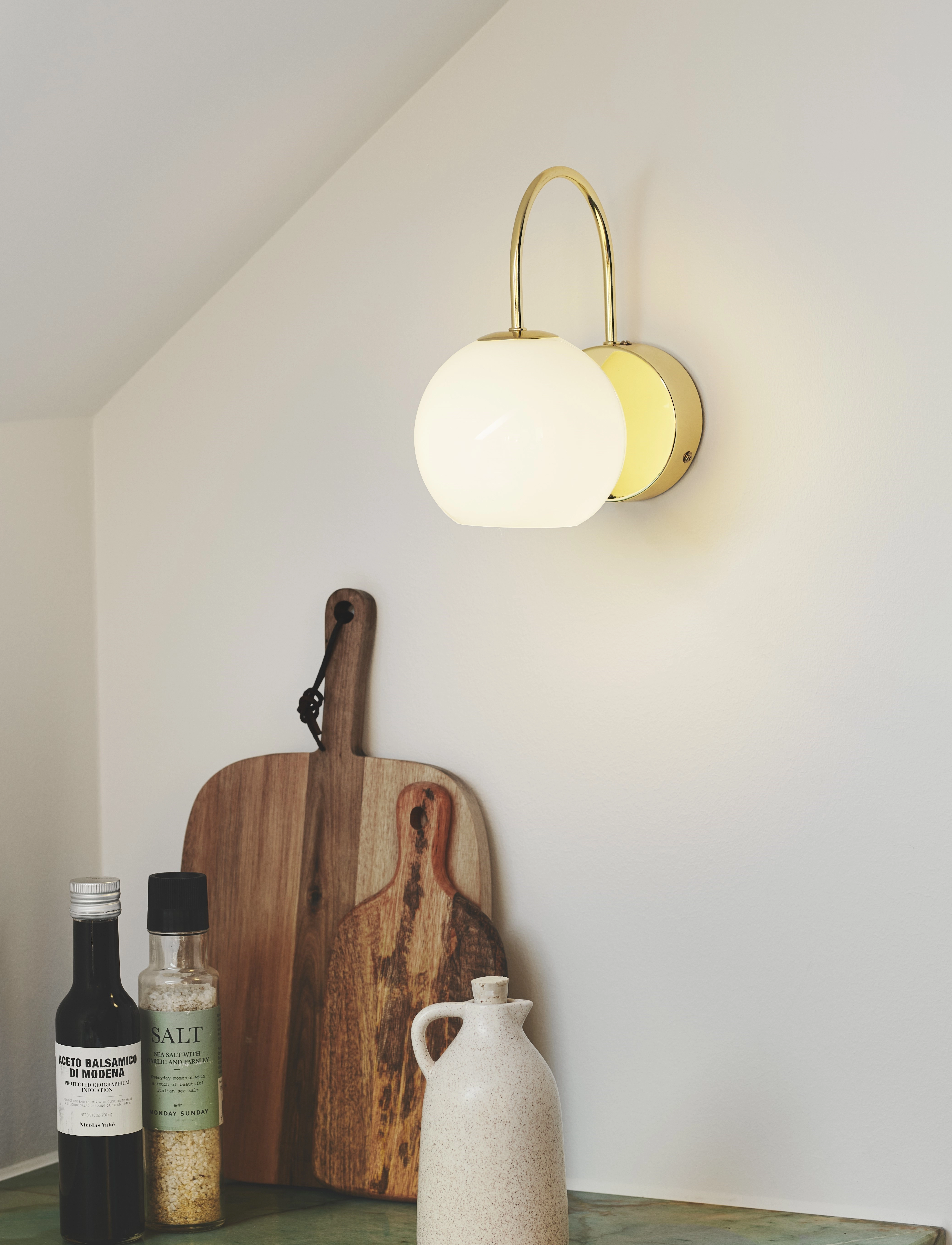 Nordlux Franca | Væglampe, Ø13.0X22 cm, Lamps, Gold - Wall Homeware