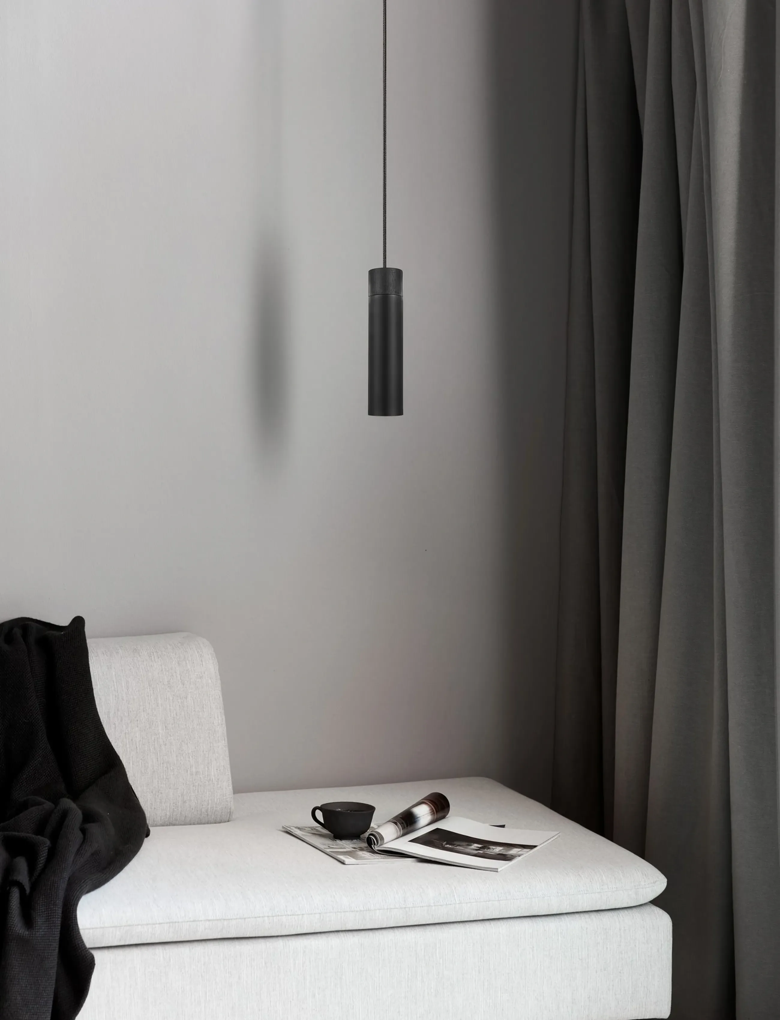 Nordlux Tilo | Pendel, Ø 6 cm, Lamps, Schwarz - Ceiling Homeware