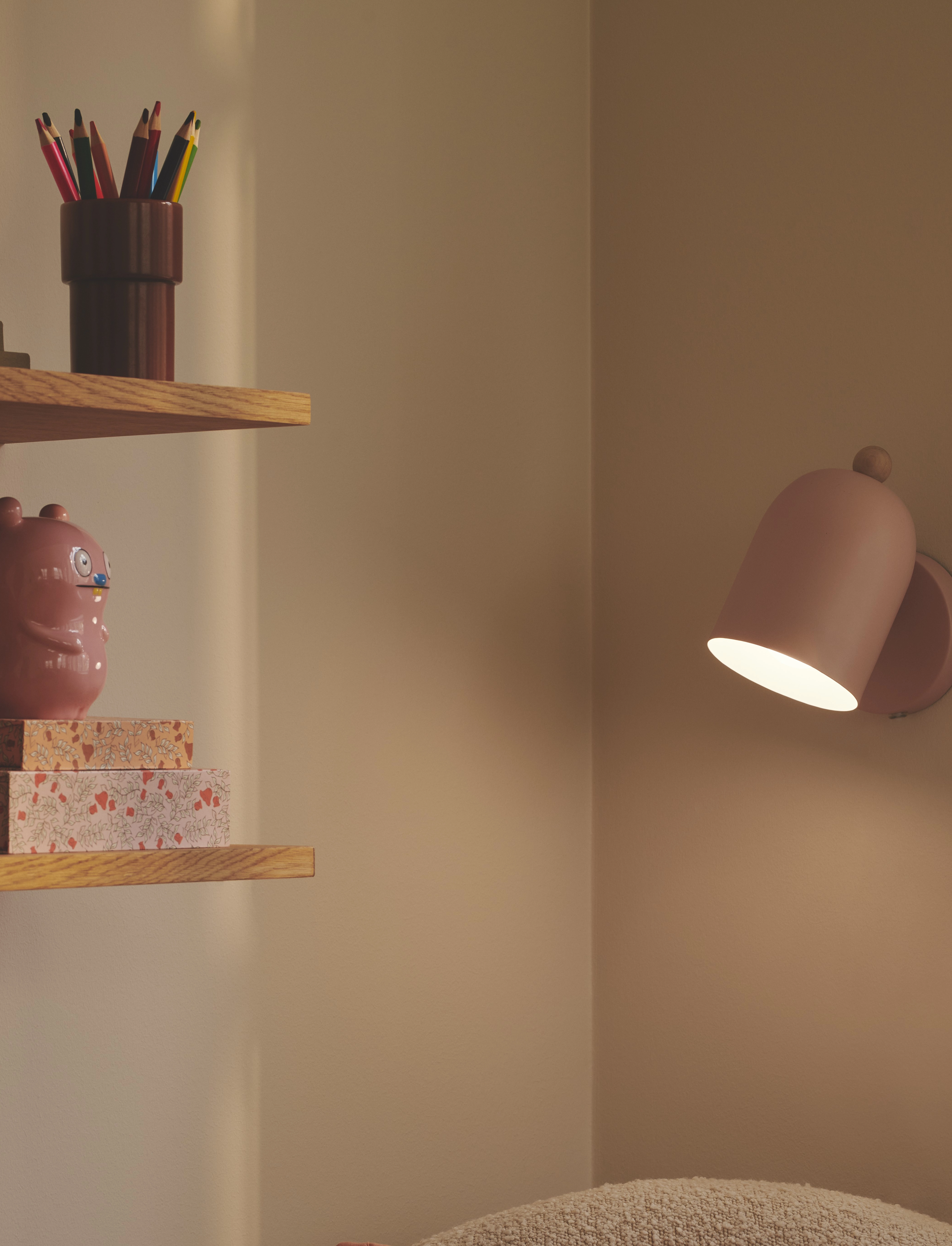 Nordlux Gaston | Væglampe, Ø 19.5 cm, Lamps, Rosa - Wall Homeware