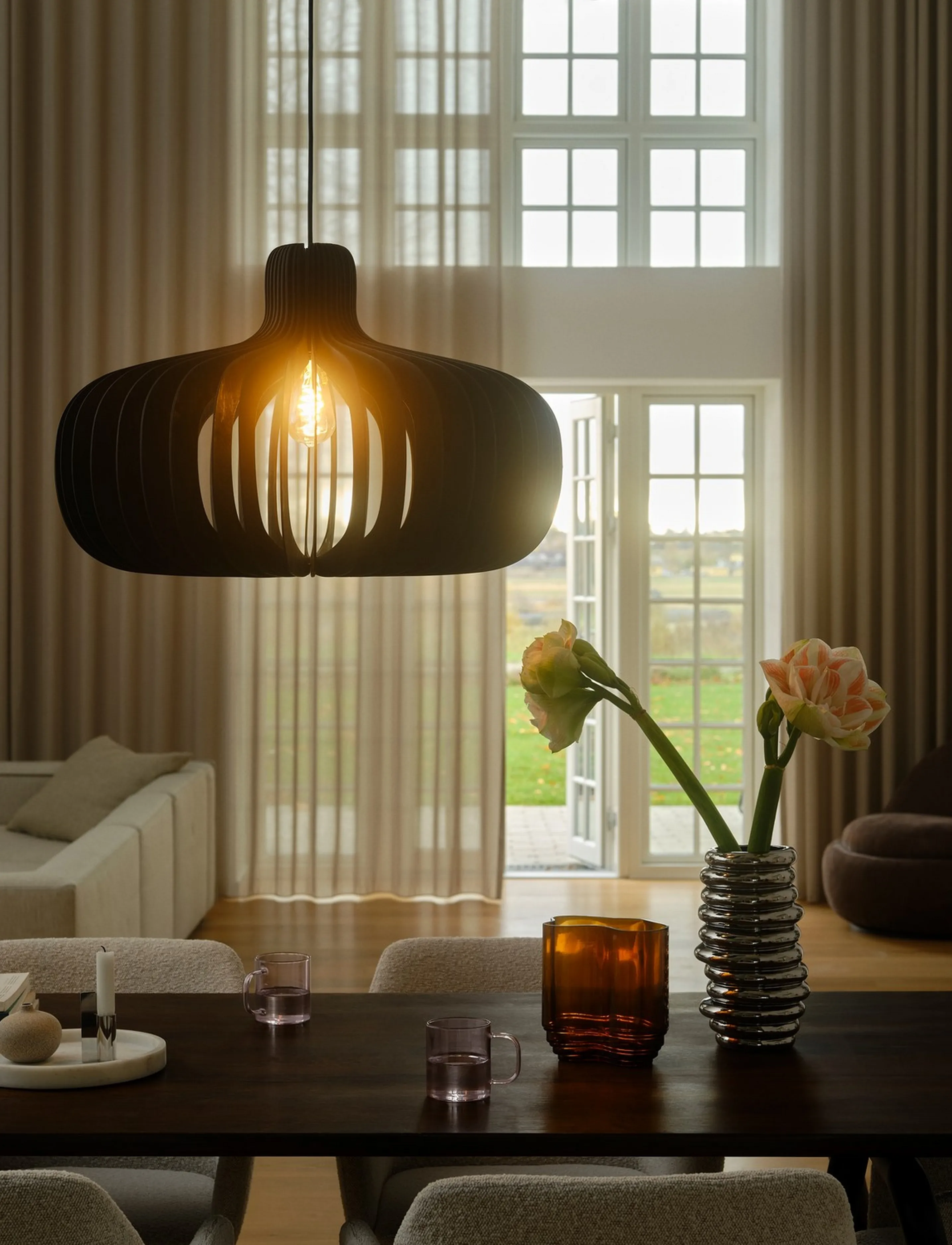 Nordlux Hazo 65 | Pendel, Ø 65.5 cm, Ceiling Lamps, Schwarz - Pendant Homeware