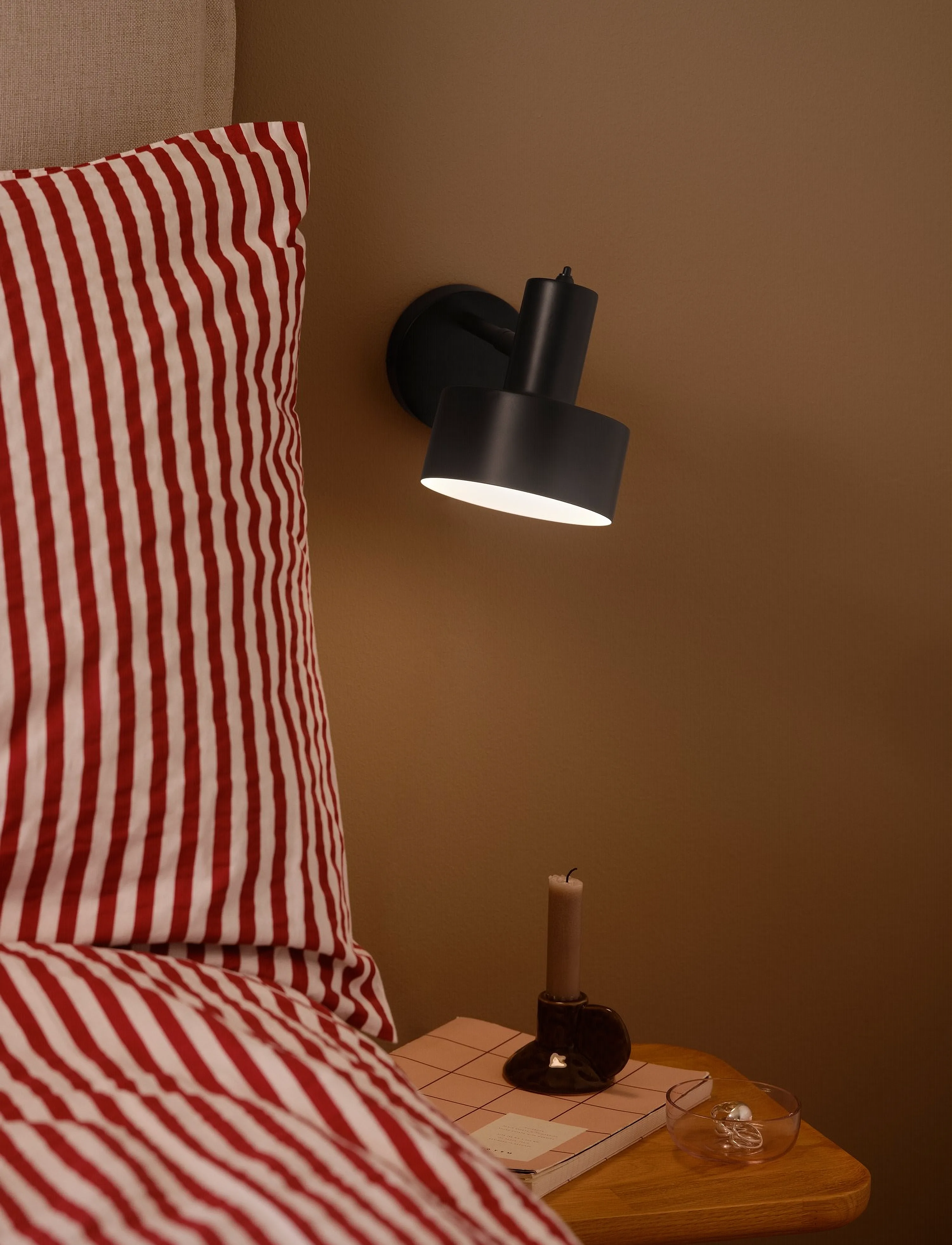 Nordlux Matis | Væglampe, Ø 12.5 cm, Lamps, Schwarz - Wall Homeware