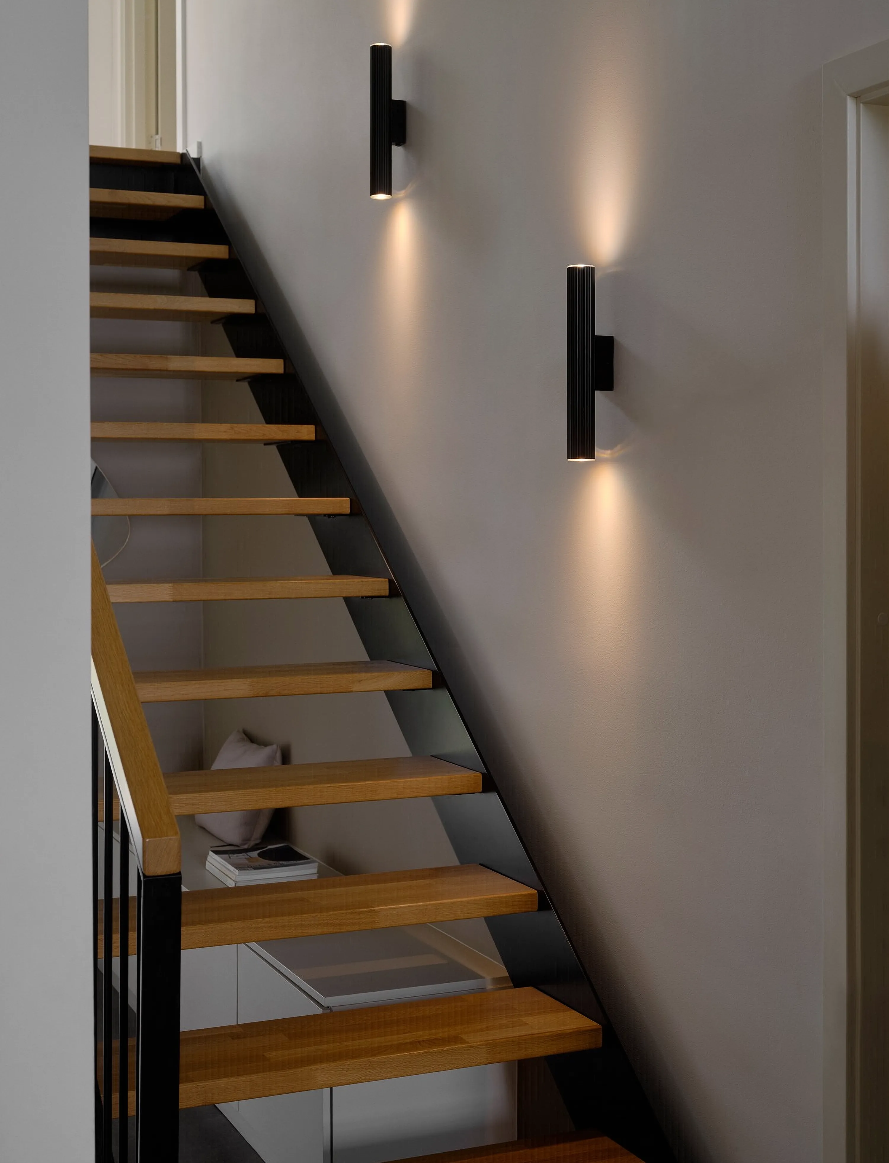 Nordlux Vico Long | Væglampe, H35 cm, Lamps, Schwarz - Wall Homeware