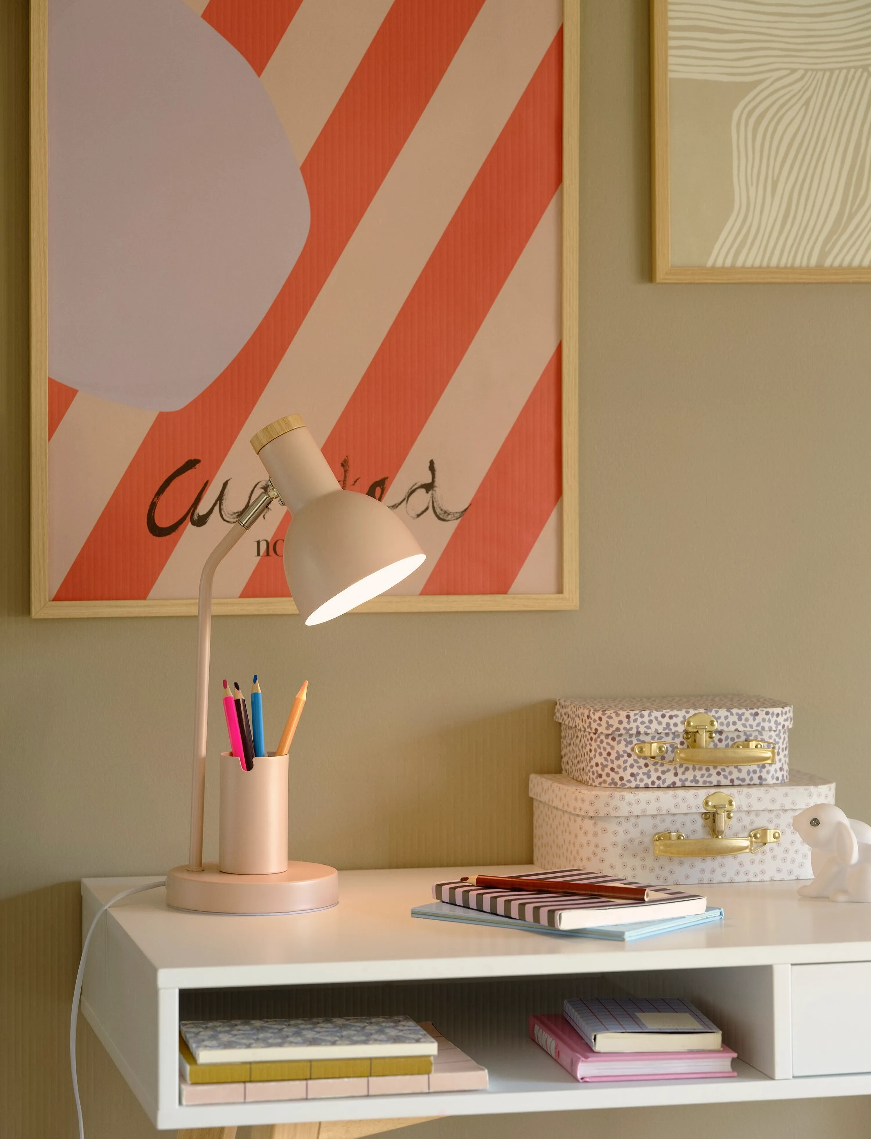 Nordlux Devone | Bordlampe, H43.5 cm, Lamps, Rosa - Table Homeware