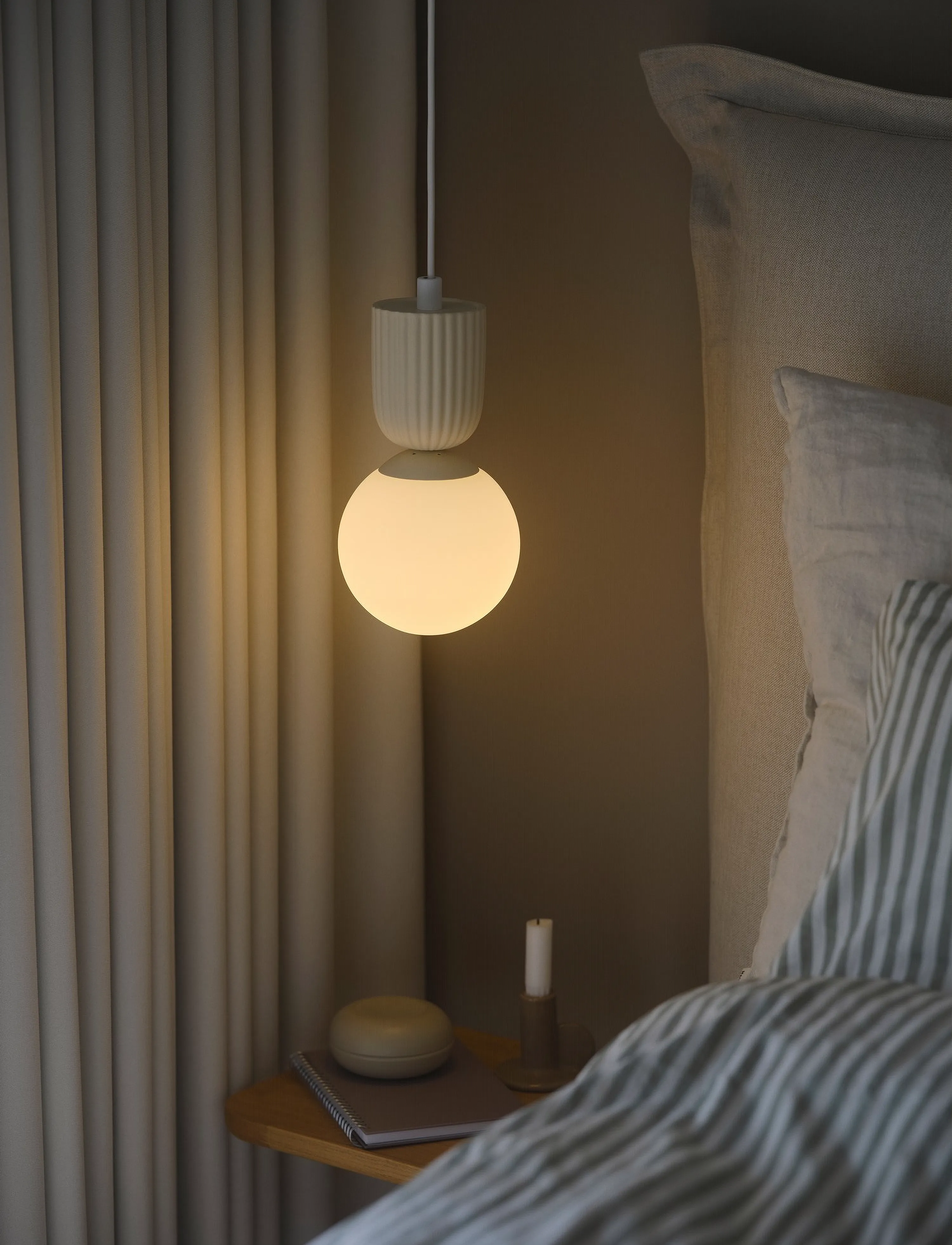 Nordlux Sadie | Pendel, Ø 15 cm, Ceiling Lamps, Beige - Pendant Homeware