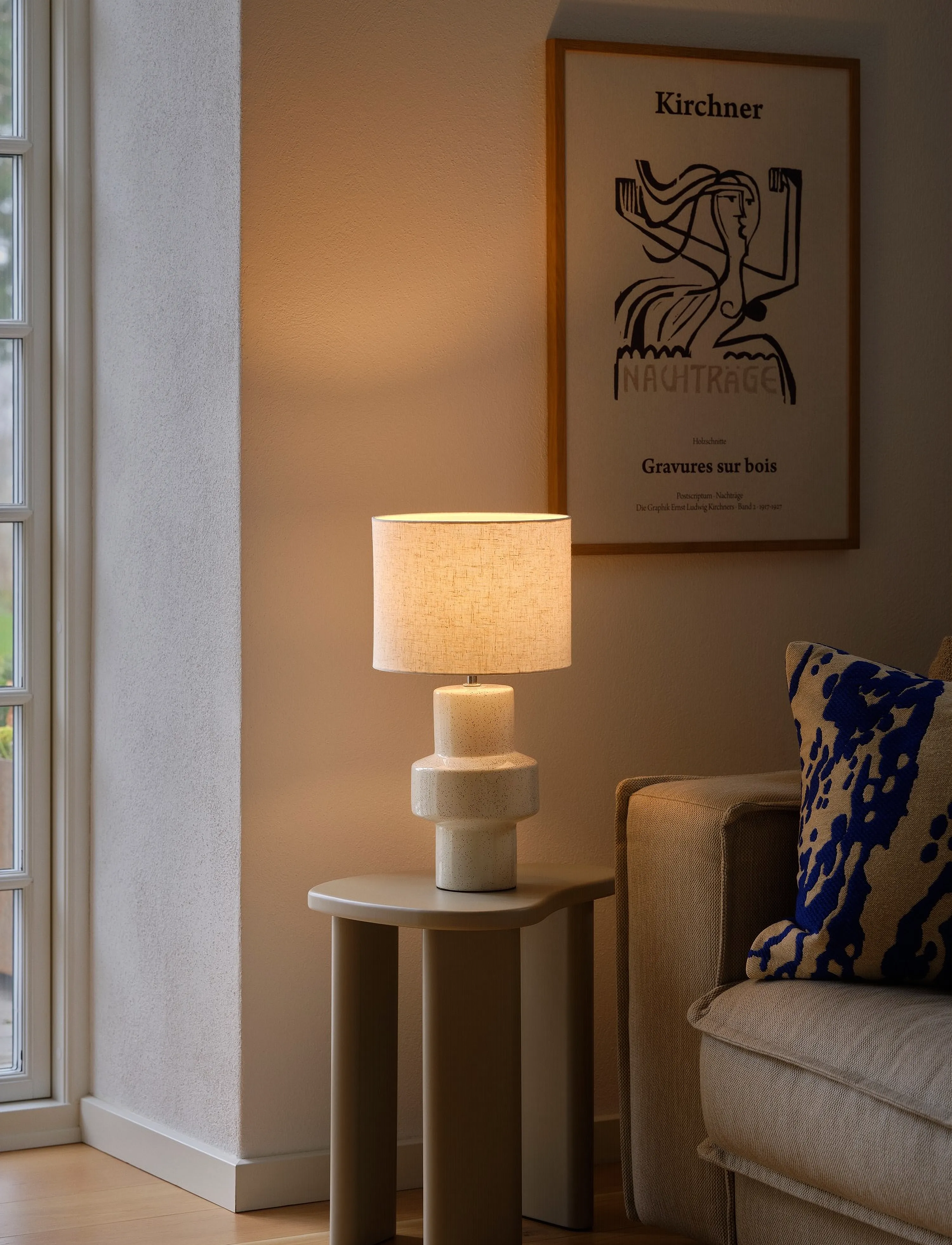Nordlux Dugan | Bordlampe, H47 cm, Lamps, Beige - Table Homeware