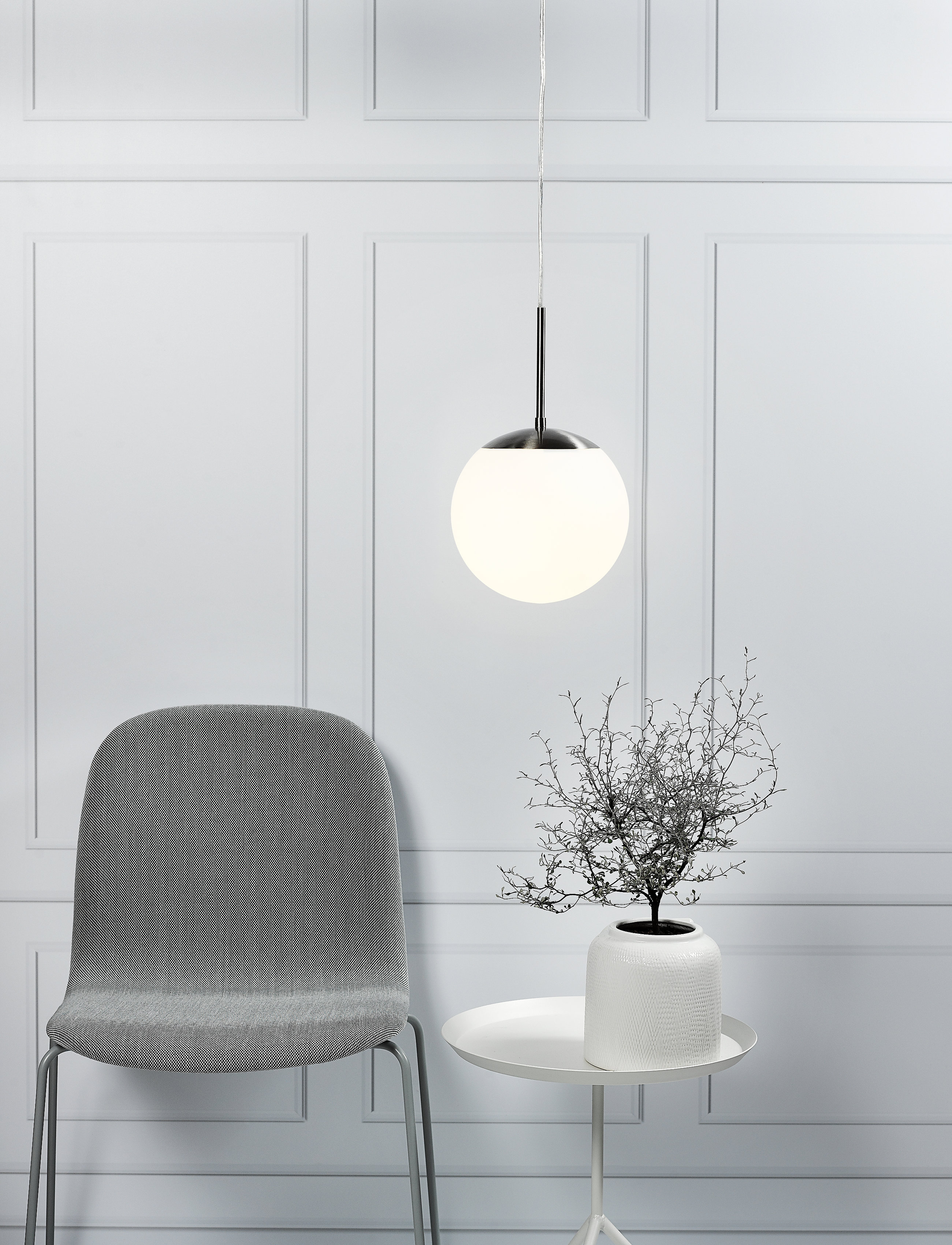 Nordlux Café 20 Cm/Pendellampe, Ø20 cm, Ceiling Lamps, Weiß - Pendant Homeware