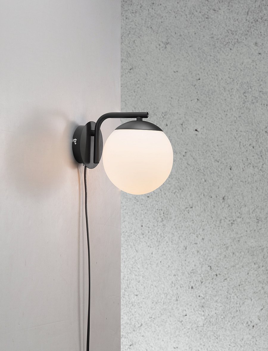 Nordlux - Grant / Wall - seinalambid - black/opal - 0
