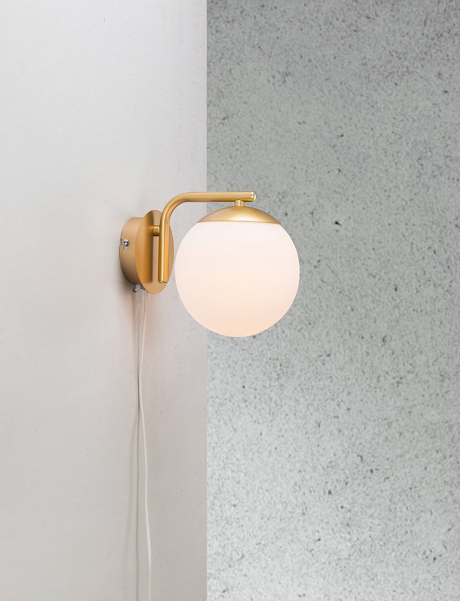 Nordlux - Grant / Wall - wandleuchten - brass/opal - 4