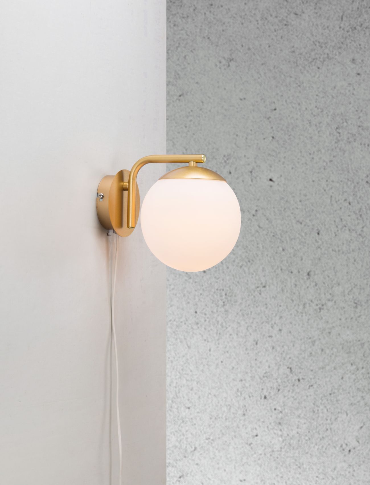 Nordlux - Grant / Wall - shop etter pris - brass/opal - 2