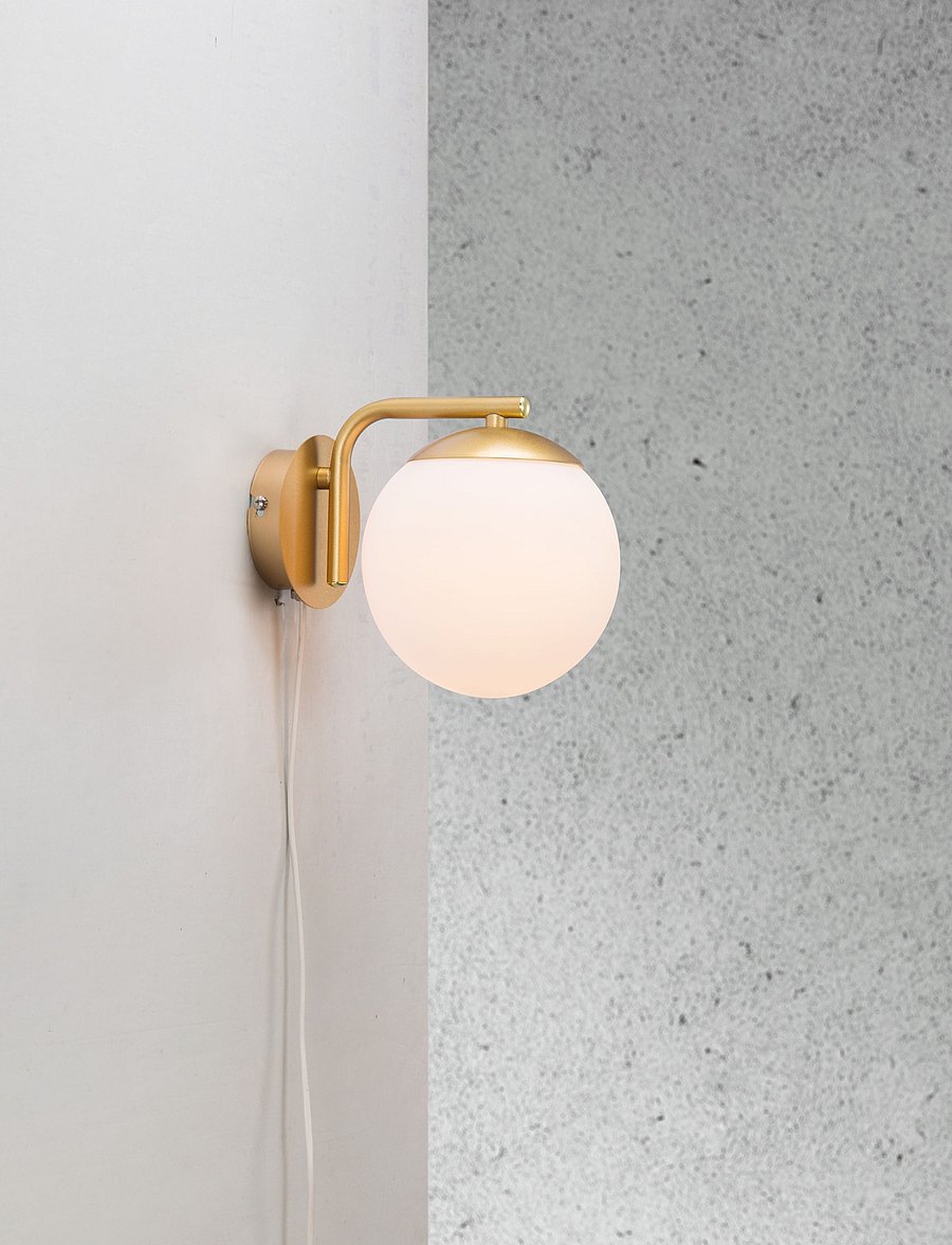 Nordlux - Grant / Wall - wandleuchten - brass/opal - 3