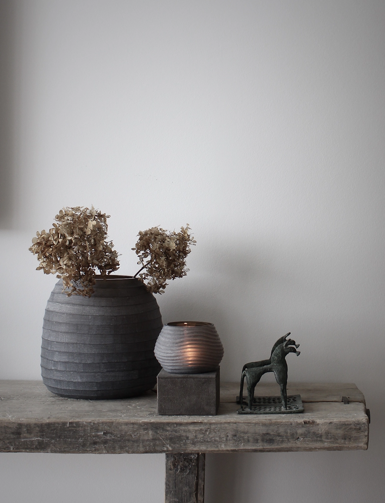Nordstjerne - Organic candle holder - kleine vasen - smoke - 1