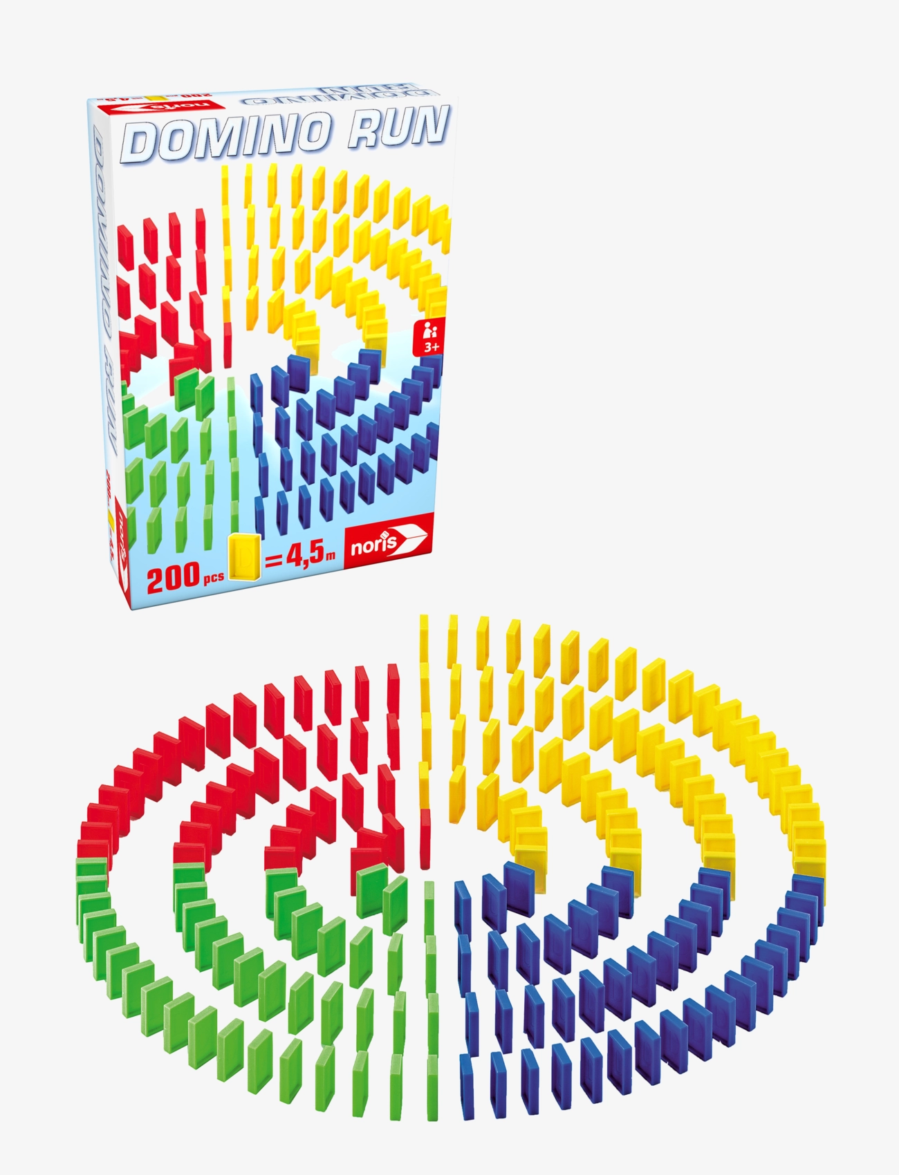 Domino Run 200 Bricks - MULTI COLOURED