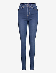 NORR - Iva high rise skinny jeans - siaurėjantys džinsai - medium blue denim - 0