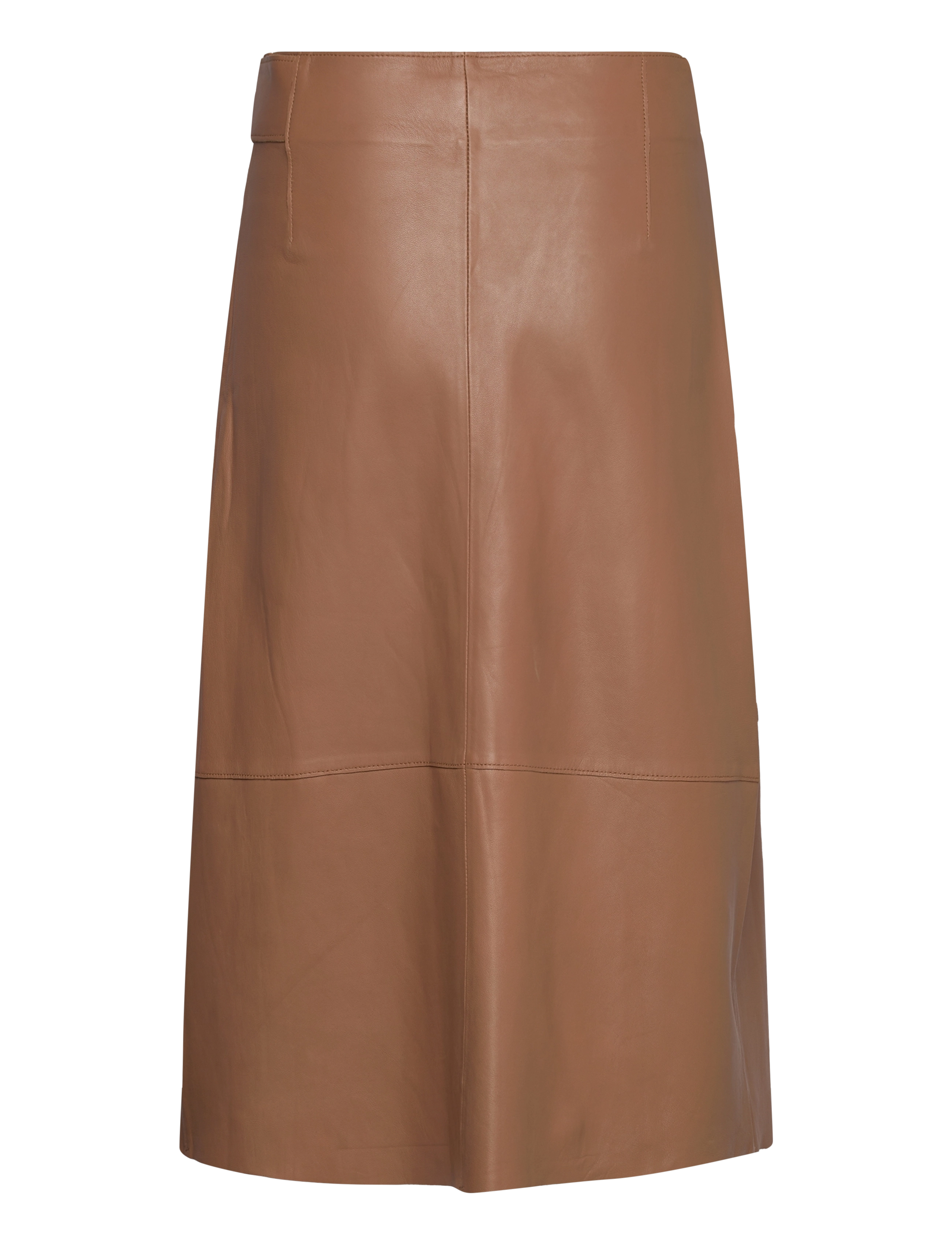 NORR - Alba leather skirt - cognac - 1