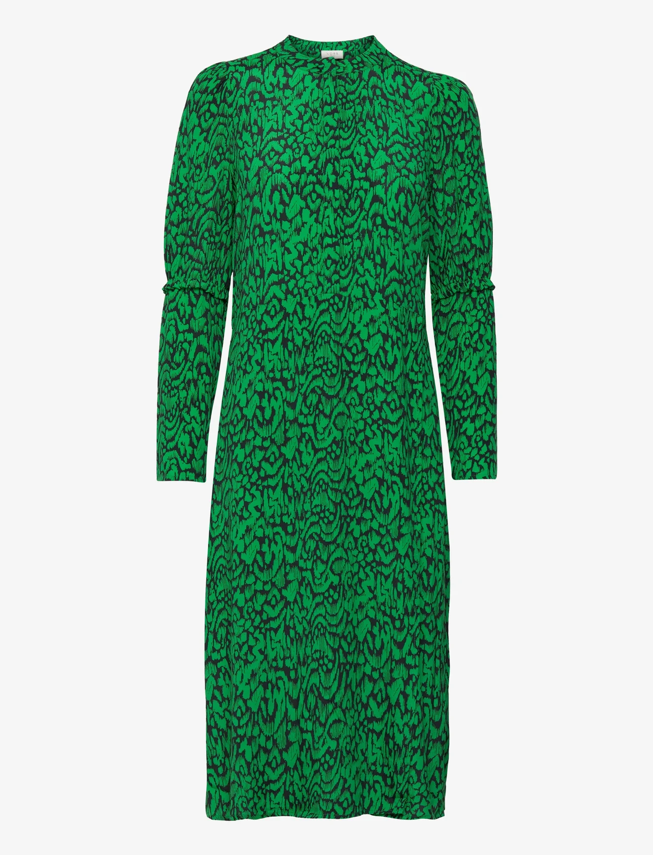 NORR - Alana dress - midi dresses - black+green print - 0