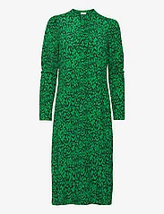 NORR - Alana dress - midi kjoler - black+green print - 0