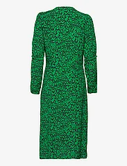 NORR - Alana dress - midi kjoler - black+green print - 1